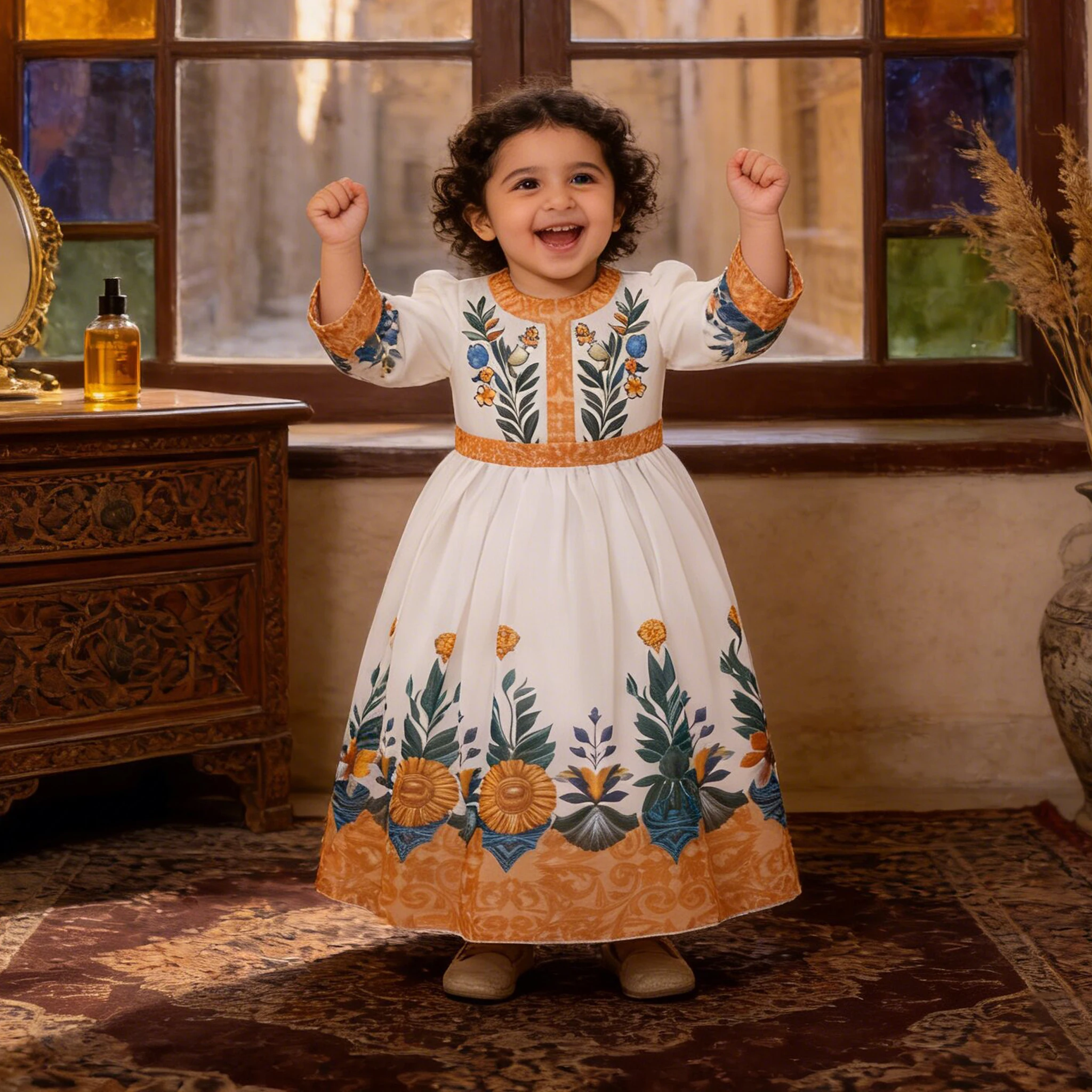 Праздничное платье для девочек на Рамадан и Ид: мусульманское молитвенное платье с длинным рукавом, арабская роба, Дубай, детское платье принцессы, одежда для девочек на выпускной, детская одежда
Праздничное платье для девочек на Рамадан и Ид: мусульманское молитвенное платье с длинным рукавом, арабская роба, Дубай, детское платье принцессы, одежда для девочек на выпускной, детская одежда