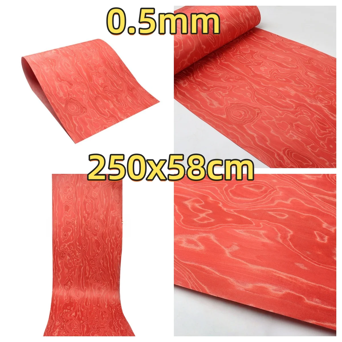 Watermill Red Tech Veneer, 0.4-0.5mm, 250x58cm, For Drum Shell Decoration & Cabinet Refinishing.(Backing Non-woven Fabric)
Watermill Red Tech Veneer, 0.4-0.5mm, 250x58cm, For Drum Shell Decoration & Cabinet Refinishing.(Backing Non-woven Fabric)