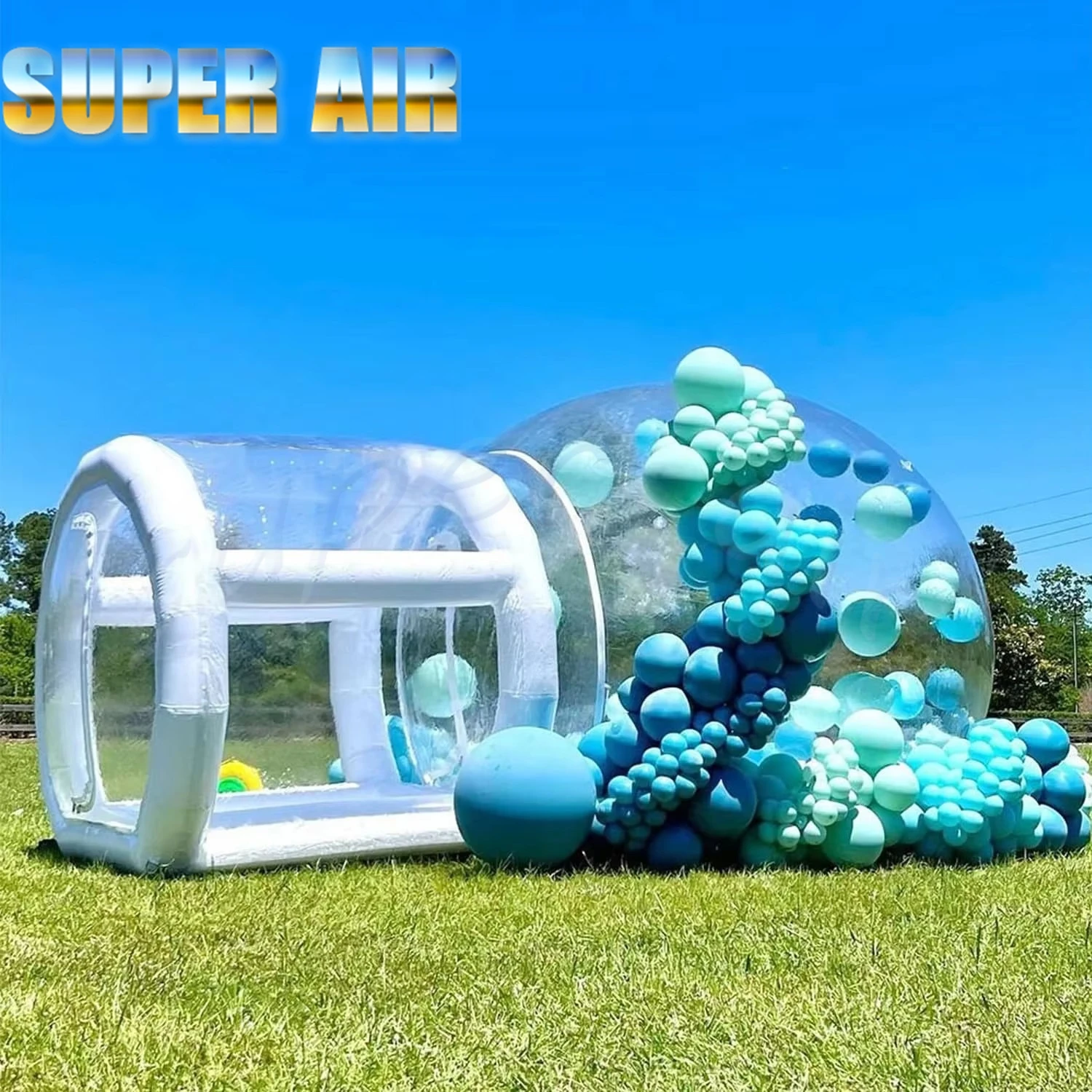 10ft Giant Inflatable Bubble Tent, Clear Transparent Bubble House with 6ft Tunnel, Waterproof PVC Bubble Dome for Birthday Party
10ft Giant Inflatable Bubble Tent, Clear Transparent Bubble House with 6ft Tunnel, Waterproof PVC Bubble Dome for Birthday Party