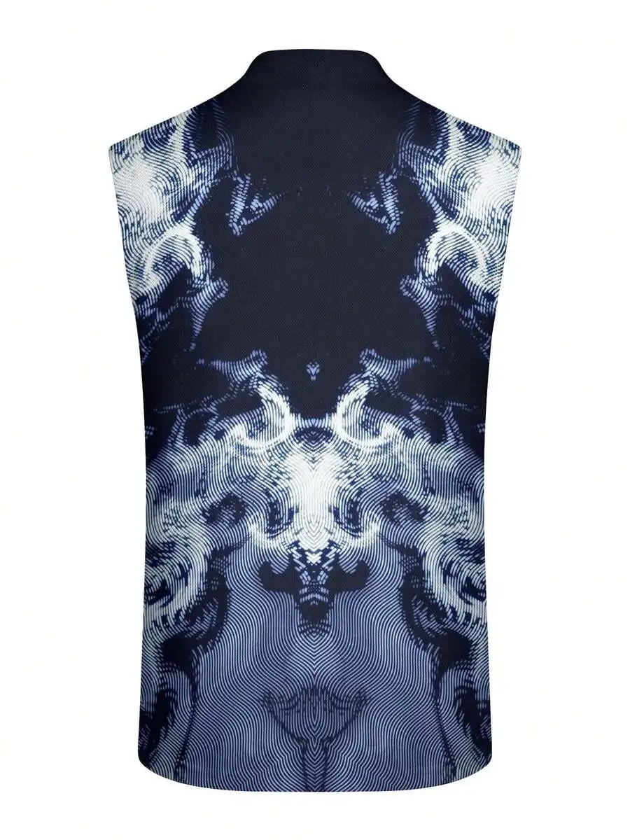 Mens Sleeveless Knitted Henley Shirt Blue Symmetrical Print Casual Summer Top
Mens Sleeveless Knitted Henley Shirt Blue Symmetrical Print Casual Summer Top