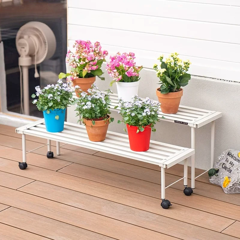 Outdoor aluminum alloy flower stand courtyard balcony rust-proof plant stand pulley mobile stepped flower pot bracket
Outdoor aluminum alloy flower stand courtyard balcony rust-proof plant stand pulley mobile stepped flower pot bracket