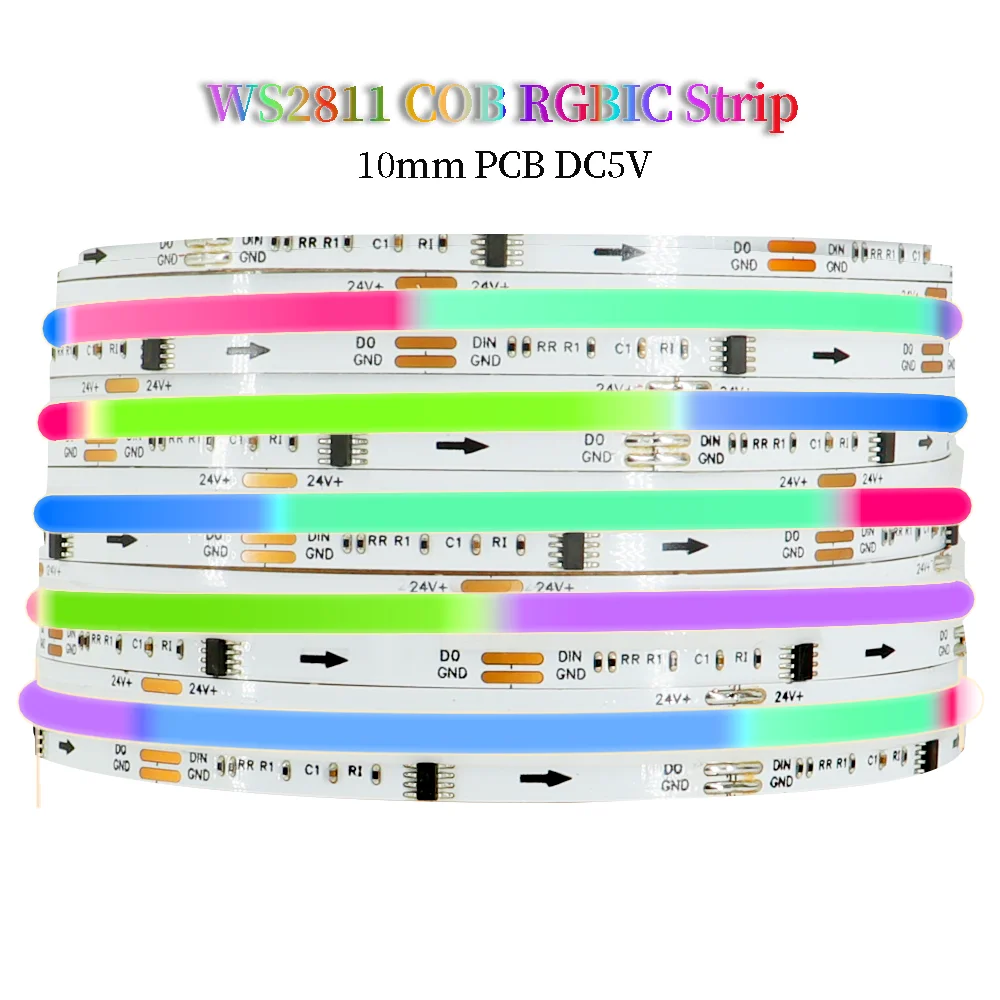 1-10PCS COB WS2811 IC SPI RGBIC strip lights 10mm 720leds/m Smart Colorful DC5V WS2812 high density soft FCOB LED Lighting lamp
1-10PCS COB WS2811 IC SPI RGBIC strip lights 10mm 720leds/m Smart Colorful DC5V WS2812 high density soft FCOB LED Lighting lamp