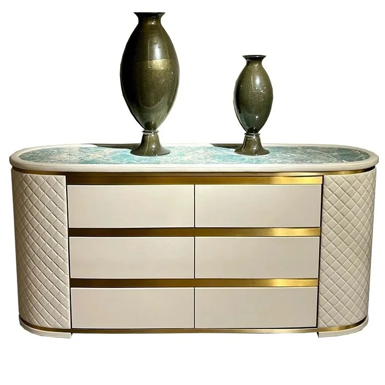 Light luxury door cabinet household marble edge chest cabinet living room six chest cabinet modern Internet ce
Light luxury door cabinet household marble edge chest cabinet living room six chest cabinet modern Internet ce