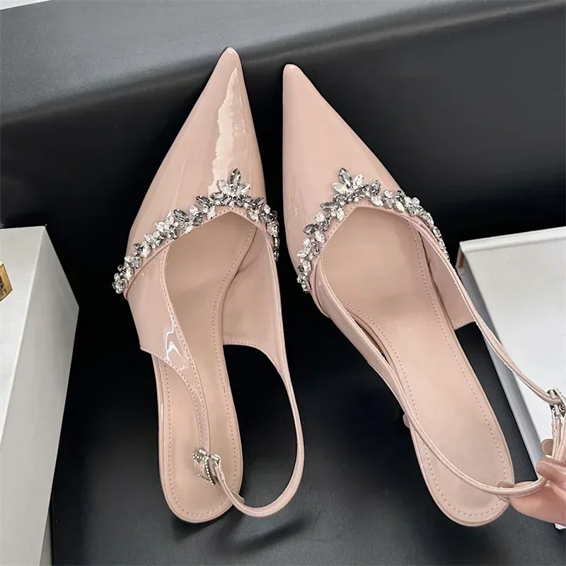 Luxury Rhinestone Buckle Strap Women Pumps Sexy Pointed Toe Thin High Heels Fashion Slingbacks Heels Sandals Party Prom Shoes
Luxury Rhinestone Buckle Strap Women Pumps Sexy Pointed Toe Thin High Heels Fashion Slingbacks Heels Sandals Party Prom Shoes