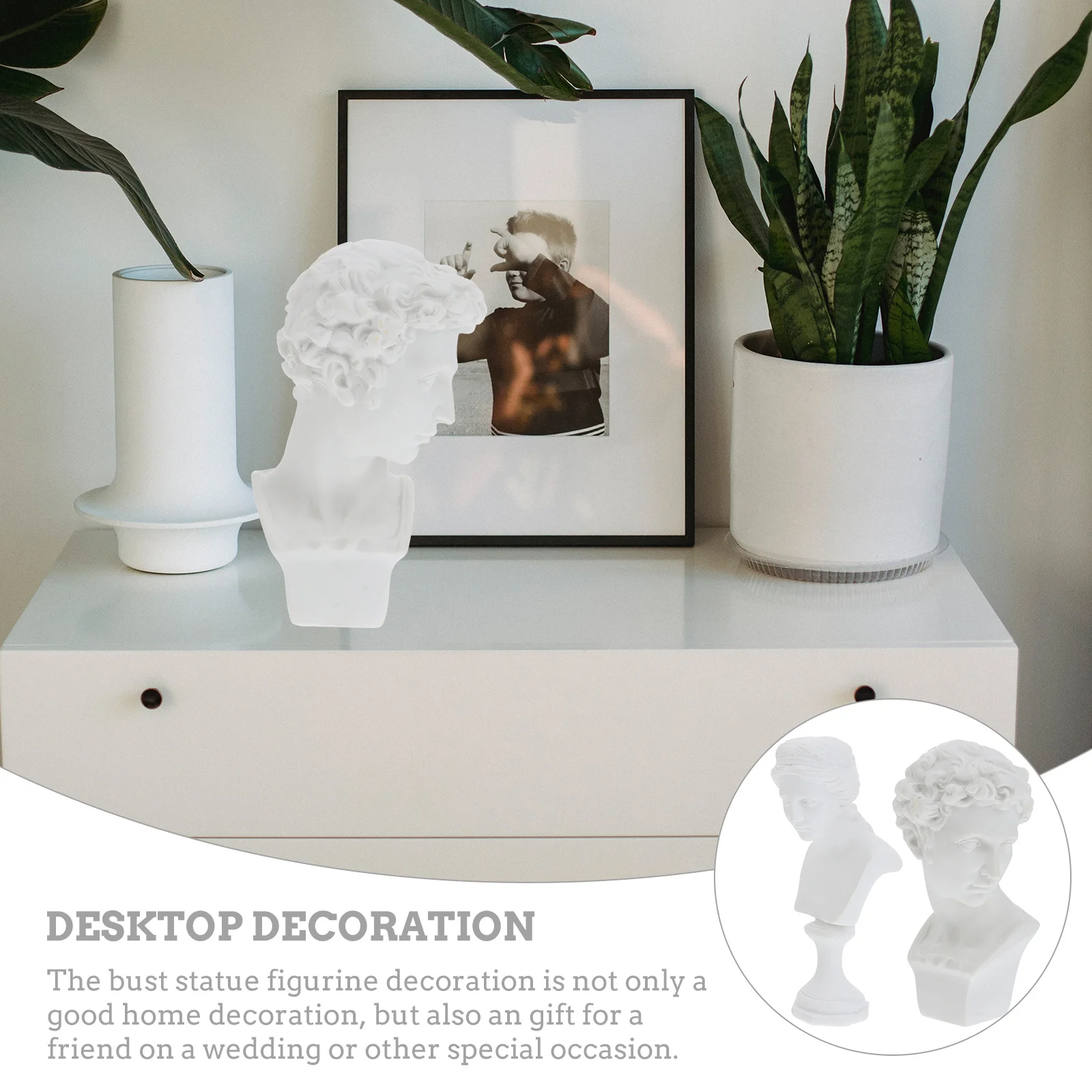 2Pcs Resin Bust Statues Decorative Sculpture Art for Office Living Room Desktop Mini Resin Sculptures
2Pcs Resin Bust Statues Decorative Sculpture Art for Office Living Room Desktop Mini Resin Sculptures