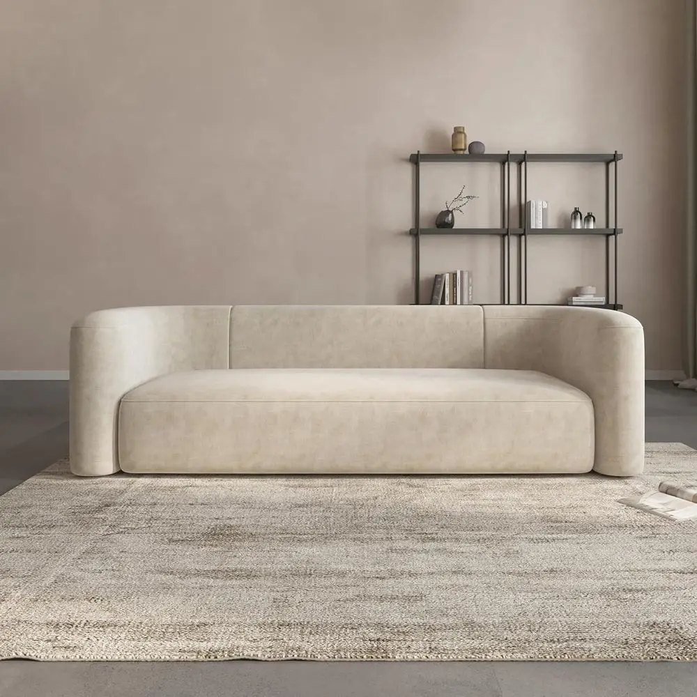 Luxury ern Tight Curved Back Velvet Soa, Minimalist Style Comy Couch or Living Room Aparent, 3 Seater, Cream
Luxury ern Tight Curved Back Velvet Soa, Minimalist Style Comy Couch or Living Room Aparent, 3 Seater, Cream