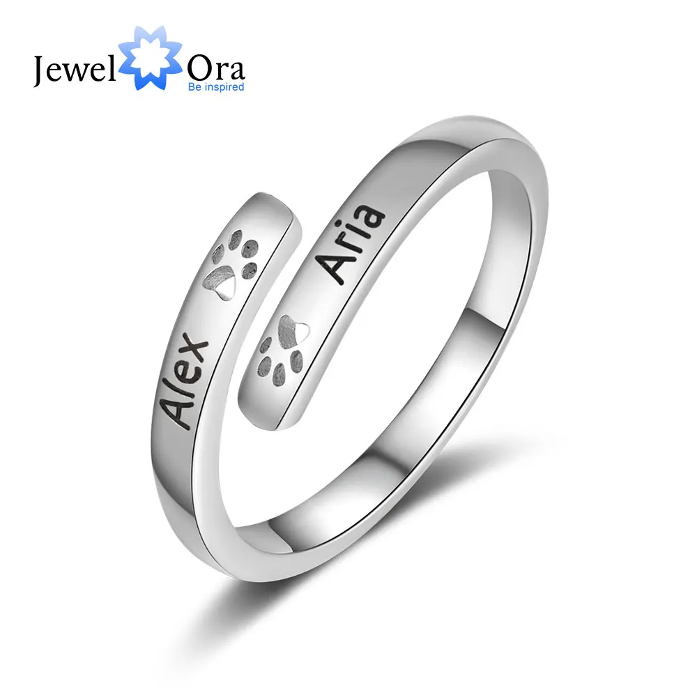 Simple Style Personalized Cat Paw Rings for Women Customized Pet Name Open Ring Anniversary Gift for Mother Grandma
Simple Style Personalized Cat Paw Rings for Women Customized Pet Name Open Ring Anniversary Gift for Mother Grandma