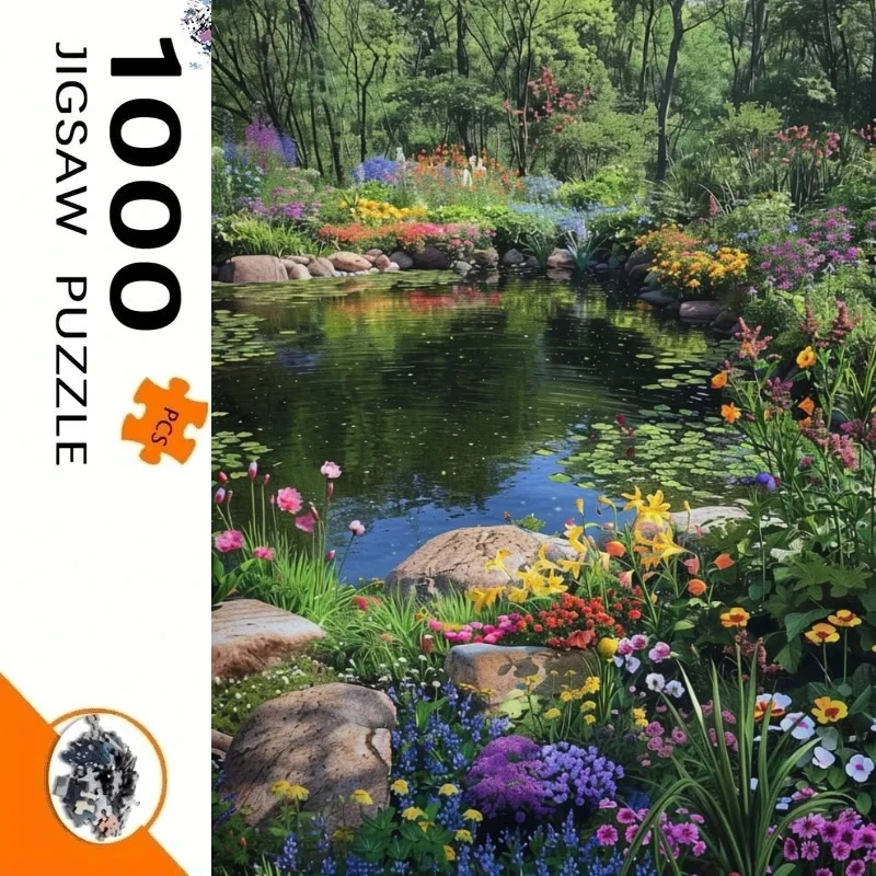 Colorful Garden Pond with Water Lilies and Paper Jigsaw Puzzle 1000 Pieces DIY Assembly Home Art Decoration Gift
Colorful Garden Pond with Water Lilies and Paper Jigsaw Puzzle 1000 Pieces DIY Assembly Home Art Decoration Gift