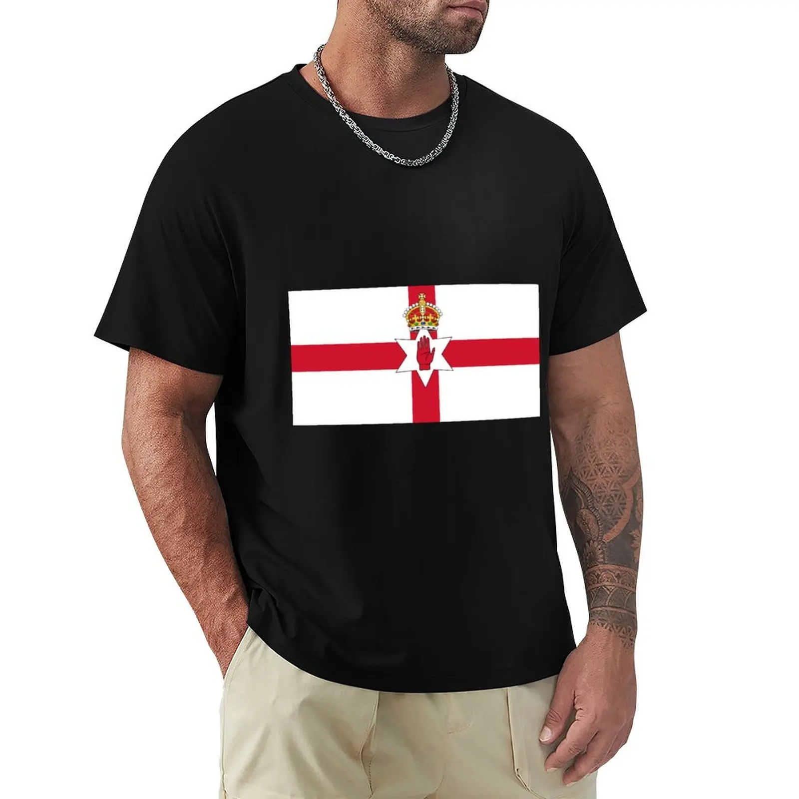 Flag of Northern Ireland T-Shirt Luxury man baggy shirts big and tall t shirts for men
Flag of Northern Ireland T-Shirt Luxury man baggy shirts big and tall t shirts for men