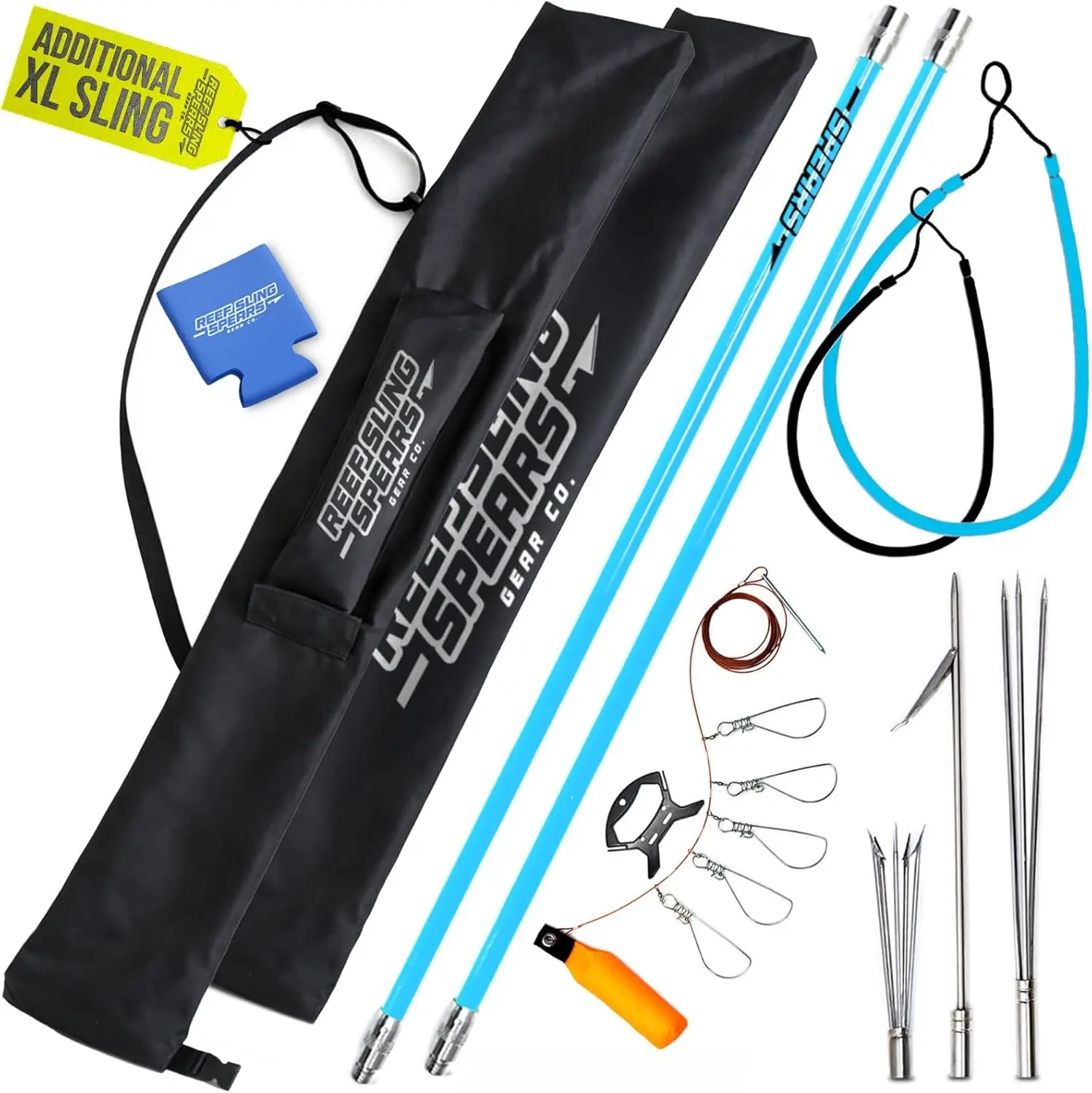 Hawaiian Sling Spear Set - 5ft Fiberglass Pole Spear for Spearfishing with 3 Prong Tip, Line Holder & Travel Bag
Hawaiian Sling Spear Set - 5ft Fiberglass Pole Spear for Spearfishing with 3 Prong Tip, Line Holder & Travel Bag