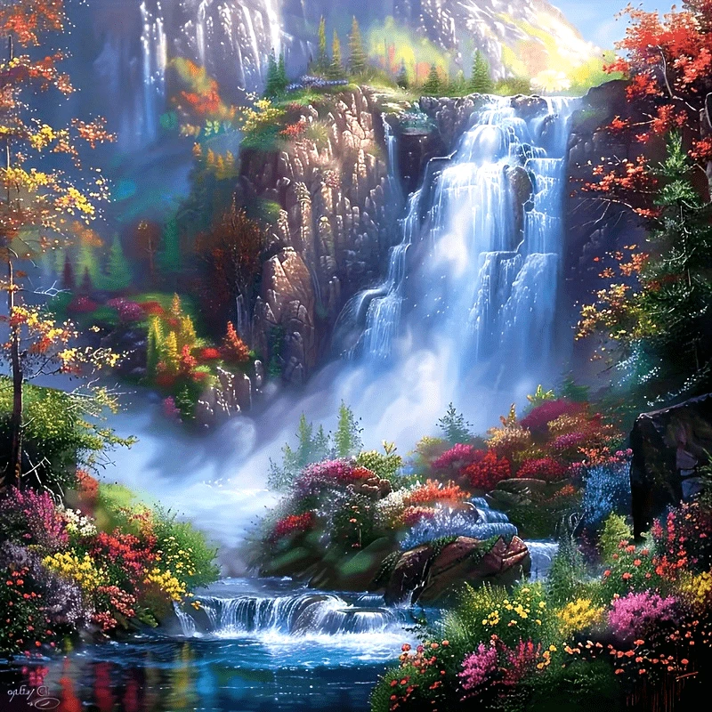 Waterfall and Flowers Landscape 500PCS/1024 PCS Jigsaw Puzzles Challenging Family Activity Game for Bedroom Home Decor Gift
Waterfall and Flowers Landscape 500PCS/1024 PCS Jigsaw Puzzles Challenging Family Activity Game for Bedroom Home Decor Gift