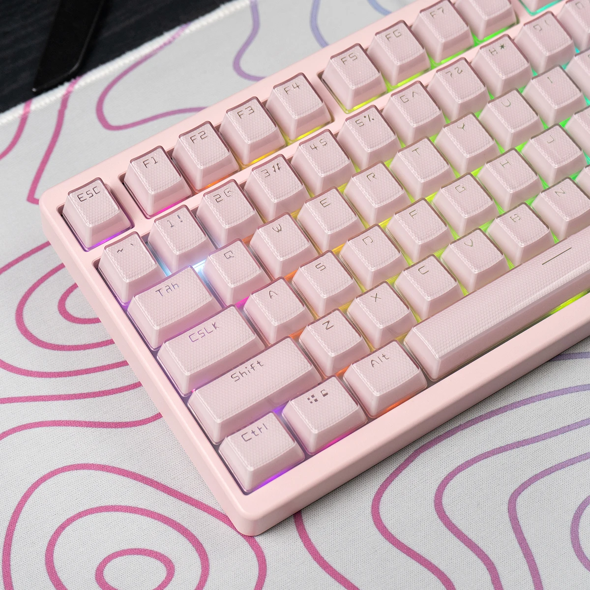 134 клавиши, розовый желейный боковой колпачок с принтом, ледяной кристалл, полупрозрачный OEM-профиль, колпачки для клавиш с двойным выстрелом для механической клавиатуры Cherry MX
134 клавиши, розовый желейный боковой колпачок с принтом, ледяной кристалл, полупрозрачный OEM-профиль, колпачки для клавиш с двойным выстрелом для механической клавиатуры Cherry MX