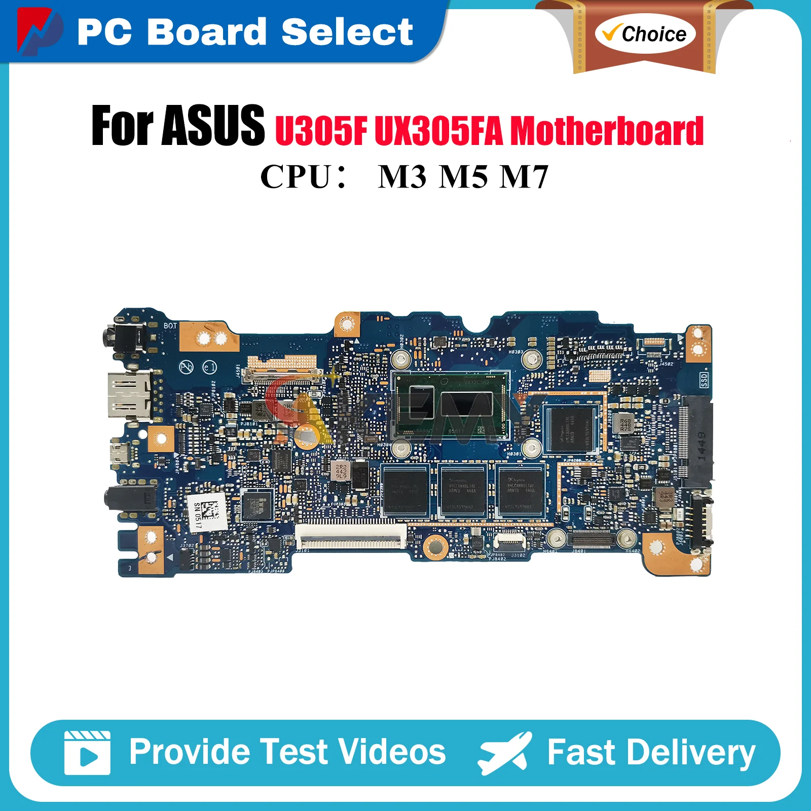 UX305FA Laptop Motherboard For ASUS ZenBook U305F UX305F UX305FA Notebook Mainboard With M3 M5 M7 CPU 100% tests OK fast ship
UX305FA Laptop Motherboard For ASUS ZenBook U305F UX305F UX305FA Notebook Mainboard With M3 M5 M7 CPU 100% tests OK fast ship