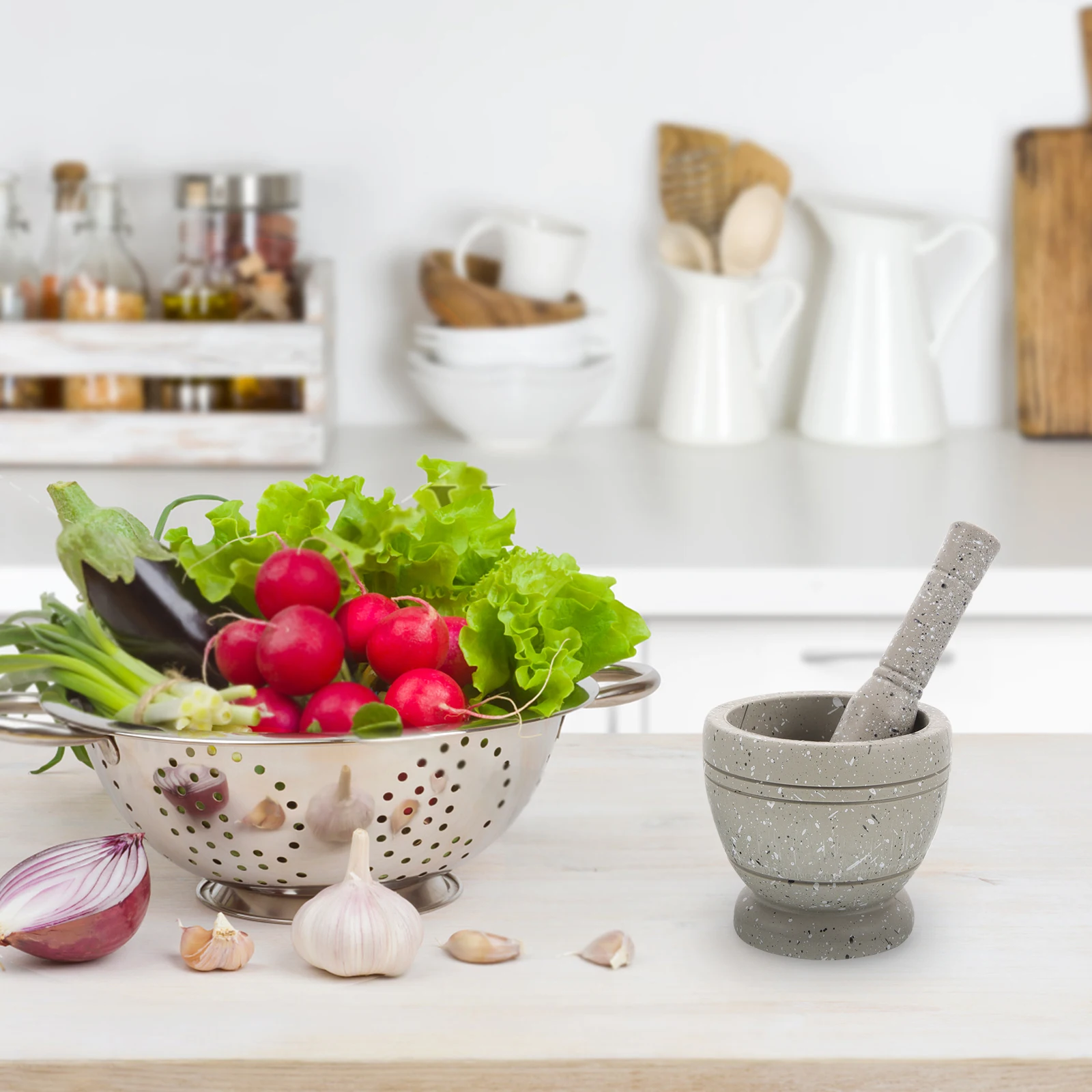 Mortar Pestle Garlic Grinder Small Kitchen Tools Powder Bowl Plastic Hand Used Food Preparation Herb Crushing Household
Mortar Pestle Garlic Grinder Small Kitchen Tools Powder Bowl Plastic Hand Used Food Preparation Herb Crushing Household