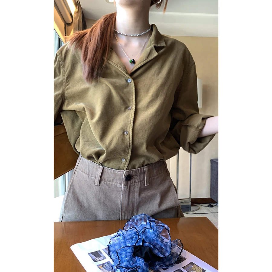 HelloooEat Vintage Corduroy irt Long Sve Collar Vertical Stripe Versatile Autumn Outerwear Women's Faion Cotton 00%
HelloooEat Vintage Corduroy irt Long Sve Collar Vertical Stripe Versatile Autumn Outerwear Women's Faion Cotton 00%