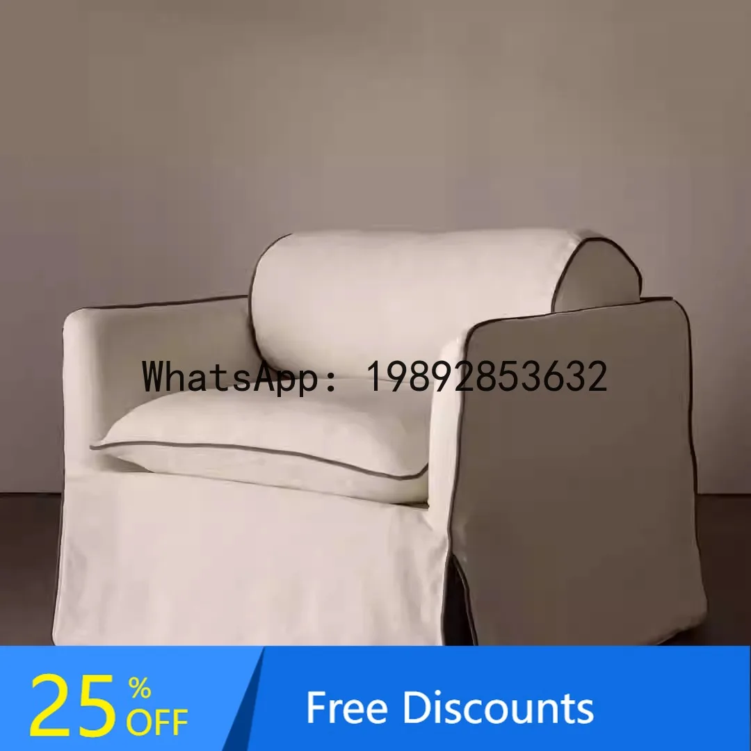 CZ Japanese Wabi-Sabi Style Single Sofa Lazy Leisure Sofa Linen Fabric Removable Washable Sofa
CZ Japanese Wabi-Sabi Style Single Sofa Lazy Leisure Sofa Linen Fabric Removable Washable Sofa