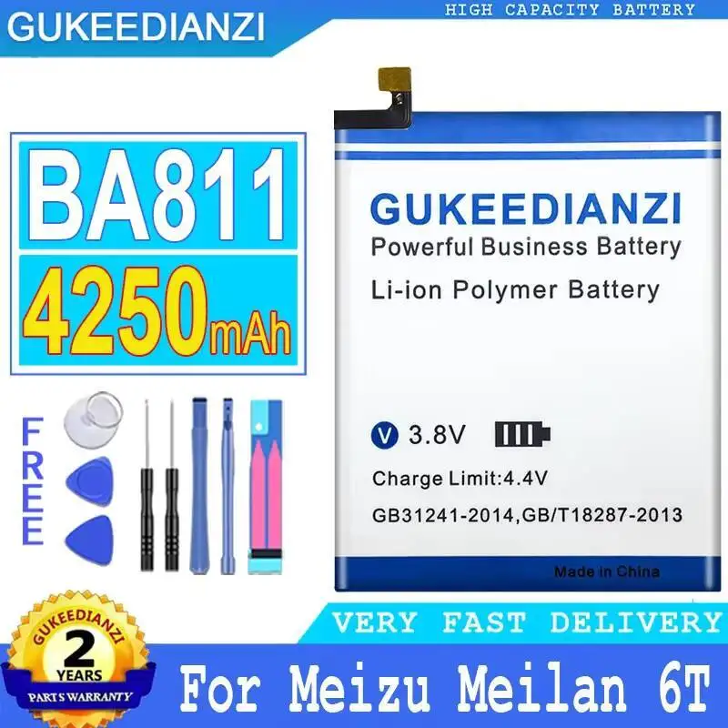 BA811 4250Mah Reliable Replacement Mobile Phone Battery For Meizu Meilan 6T M6t M811H M811Q
BA811 4250Mah Reliable Replacement Mobile Phone Battery For Meizu Meilan 6T M6t M811H M811Q