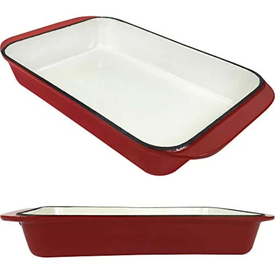 2.9 Qt Enameled Cast Iron Rectangular Roaster, Casserole Dish, Lasagna Pan, Deep Roasting Pan, for Cooking and Baking - Red
2.9 Qt Enameled Cast Iron Rectangular Roaster, Casserole Dish, Lasagna Pan, Deep Roasting Pan, for Cooking and Baking - Red