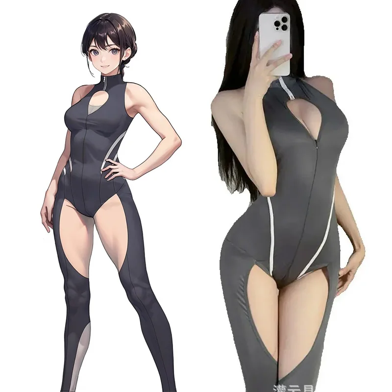 Sexy School Cosplay Hollow Out One-Piece Yoga Pants Fitness Leotard Jumpsuit Tights Open Crotch High Neck Zipper Sleeveless
Sexy School Cosplay Hollow Out One-Piece Yoga Pants Fitness Leotard Jumpsuit Tights Open Crotch High Neck Zipper Sleeveless