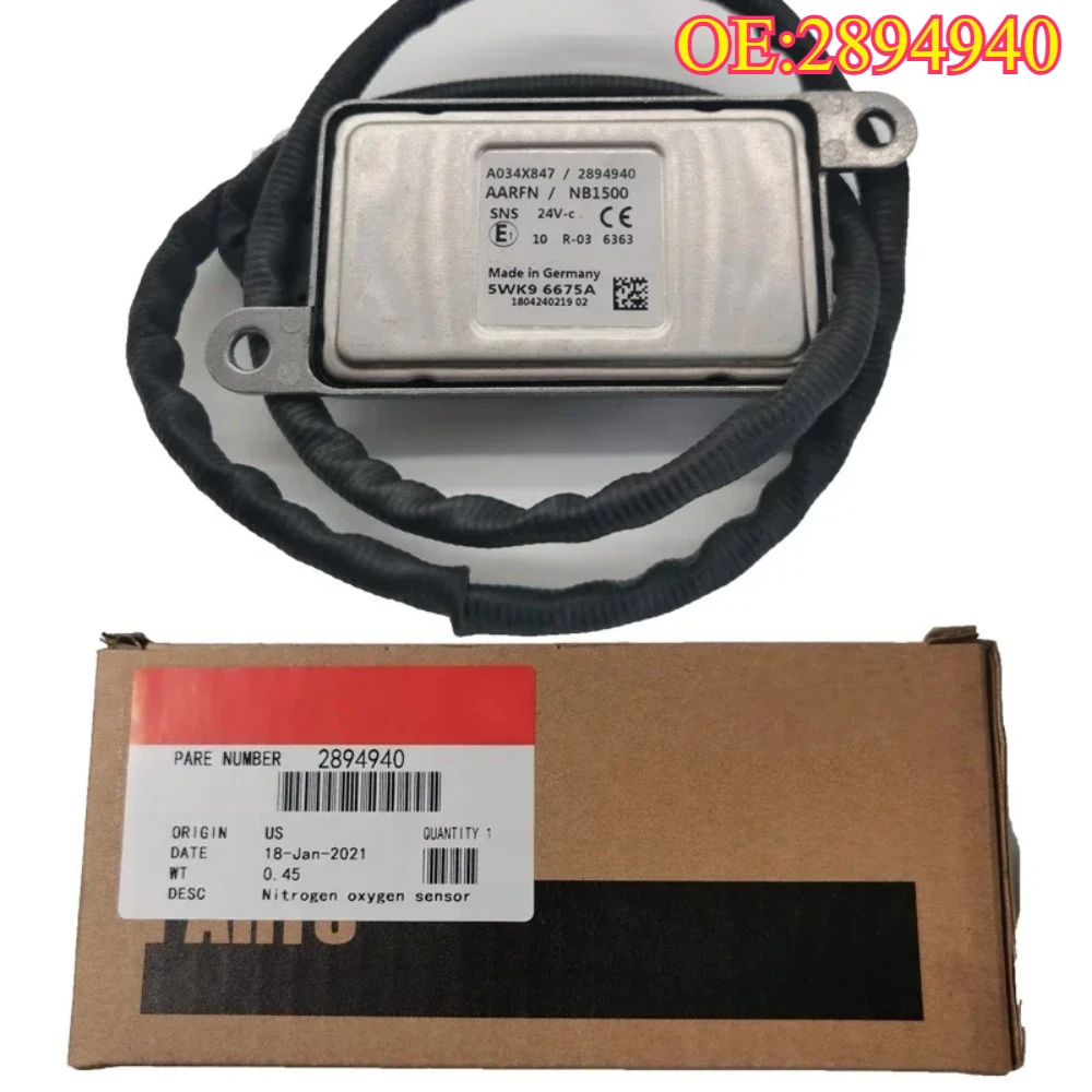 Original High Quality New For 2894940/2871979/4984577/4954222/1705572 A034X847 5WK96675A Nox Sensor For Cummins DAF Truck
Original High Quality New For 2894940/2871979/4984577/4954222/1705572 A034X847 5WK96675A Nox Sensor For Cummins DAF Truck