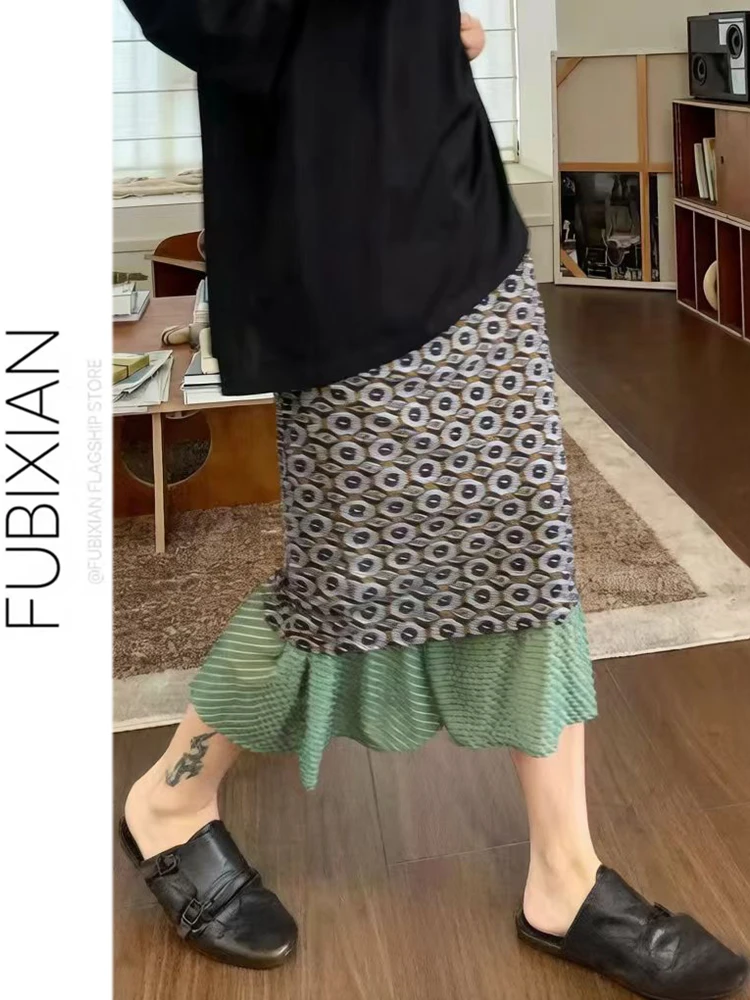 Fashionable Retro Green Wild Things Color Block Skirt Casual Double Layer Geometric Print Elastic Waist Half-length Women's S...
Fashionable Retro Green Wild Things Color Block Skirt Casual Double Layer Geometric Print Elastic Waist Half-length Women's S...