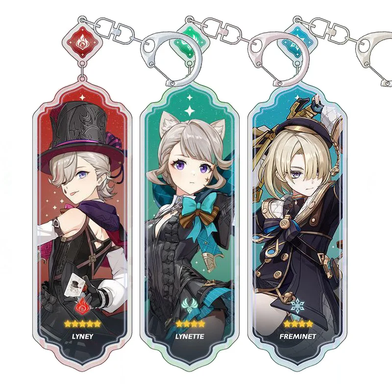 Genshin Impact Lyney Lynette Keychain Accessories for Car Keys Ring Cartoon Action Figures Acrylic Key Chain Pendant Toys Gifts
Genshin Impact Lyney Lynette Keychain Accessories for Car Keys Ring Cartoon Action Figures Acrylic Key Chain Pendant Toys Gifts
