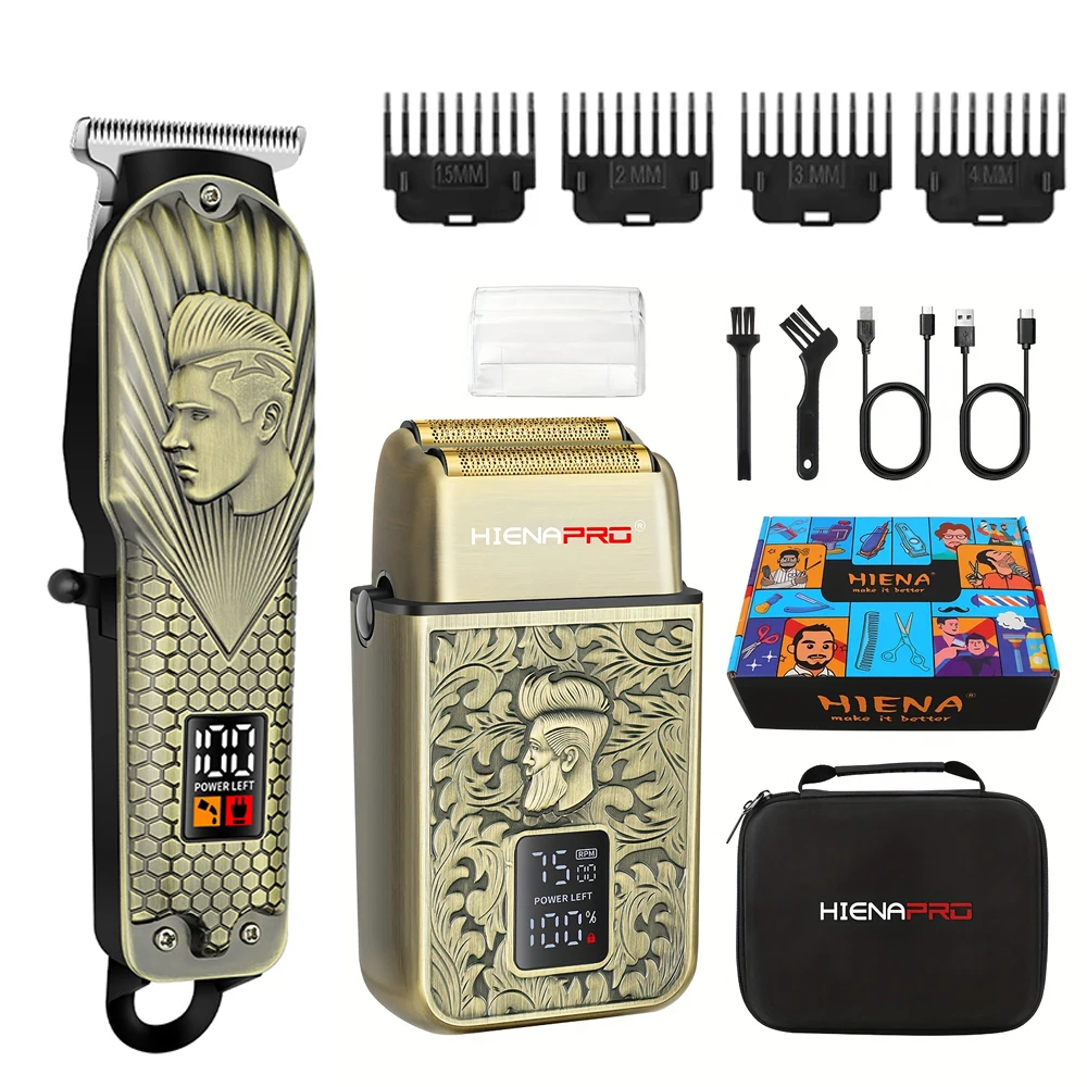 Машинка для стрижки волос, мужская бронзовая профессиональная стрижка, 2 комплекта, парикмахерская, масляная головка, ножницы, триммер для мужчин, бритва, перезаряжаемая через USB, подарок 
Машинка для стрижки волос, мужская бронзовая профессиональная стрижка, 2 комплекта, парикмахерская, масляная головка, ножницы, триммер для мужчин, бритва, перезаряжаемая через USB, подарок