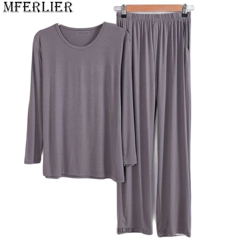 men Plus Size 8XL Long Sleeve Pajamas breathable modal Sets High elastic Home Wear soft Top pajamas comfort Pants thin 70
men Plus Size 8XL Long Sleeve Pajamas breathable modal Sets High elastic Home Wear soft Top pajamas comfort Pants thin 70