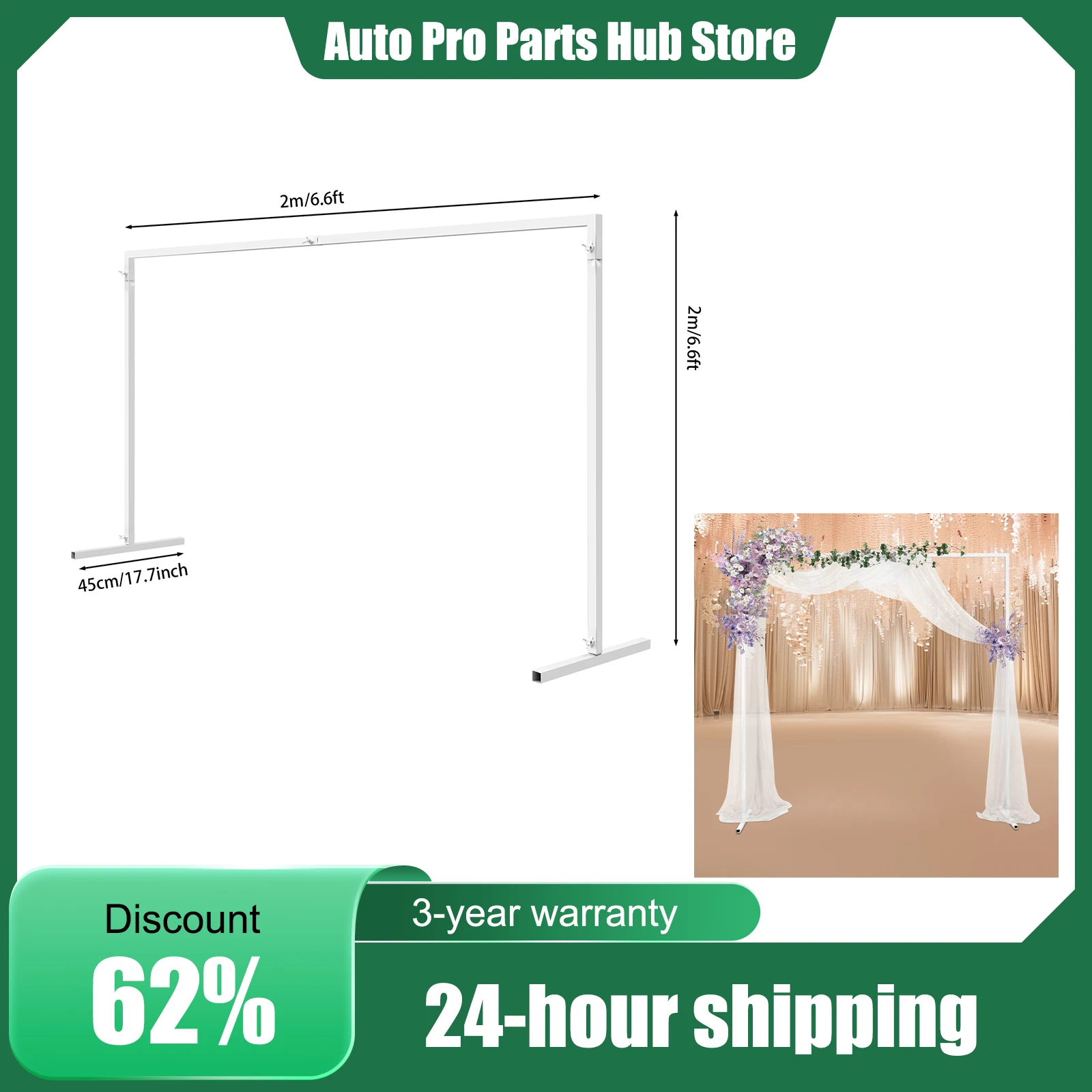 Стойка для свадебного декора, свадебная арка, белая рама для фона 2х2 м, опора для оформления мероприятий, дней рождения, для цветочных композиций
Стойка для свадебного декора, свадебная арка, белая рама для фона 2х2 м, опора для оформления мероприятий, дней рождения, для цветочных композиций