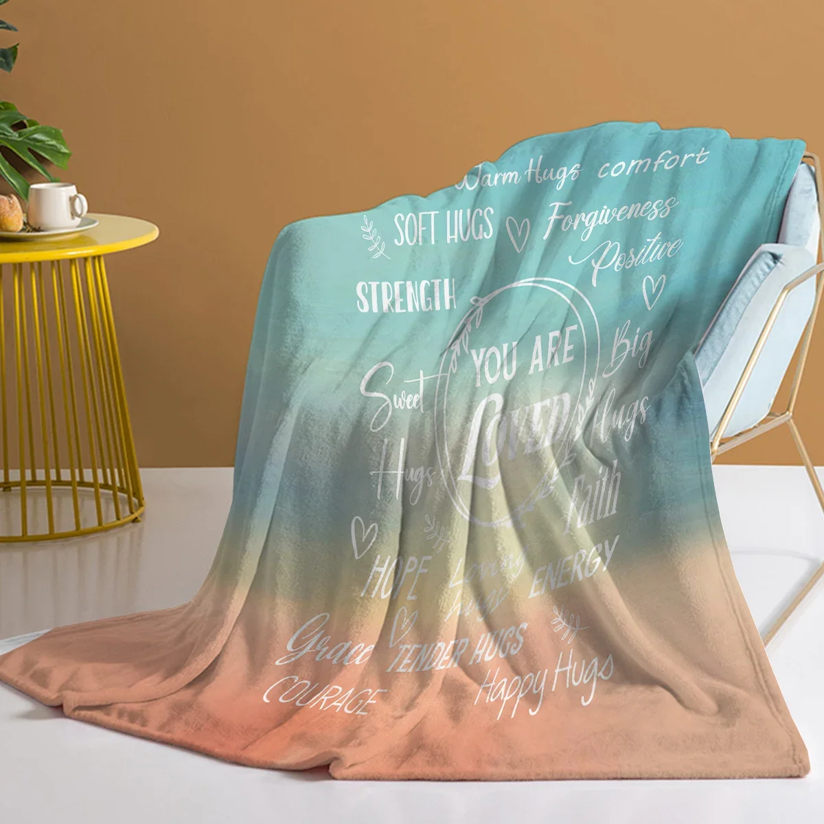 3d Print Blanket You Are Loved on Orange-blue Gradient Background Pattern Blanket Warm Cozy Soft Throw Blanket for Sofa Bed
3d Print Blanket You Are Loved on Orange-blue Gradient Background Pattern Blanket Warm Cozy Soft Throw Blanket for Sofa Bed