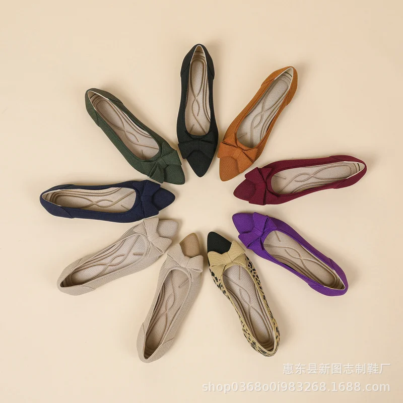 Princess-style pointed-toe low-cut knitted Korean-style delicate casual bowknot girls' shoes, stylish for pairing with skirts
Princess-style pointed-toe low-cut knitted Korean-style delicate casual bowknot girls' shoes, stylish for pairing with skirts