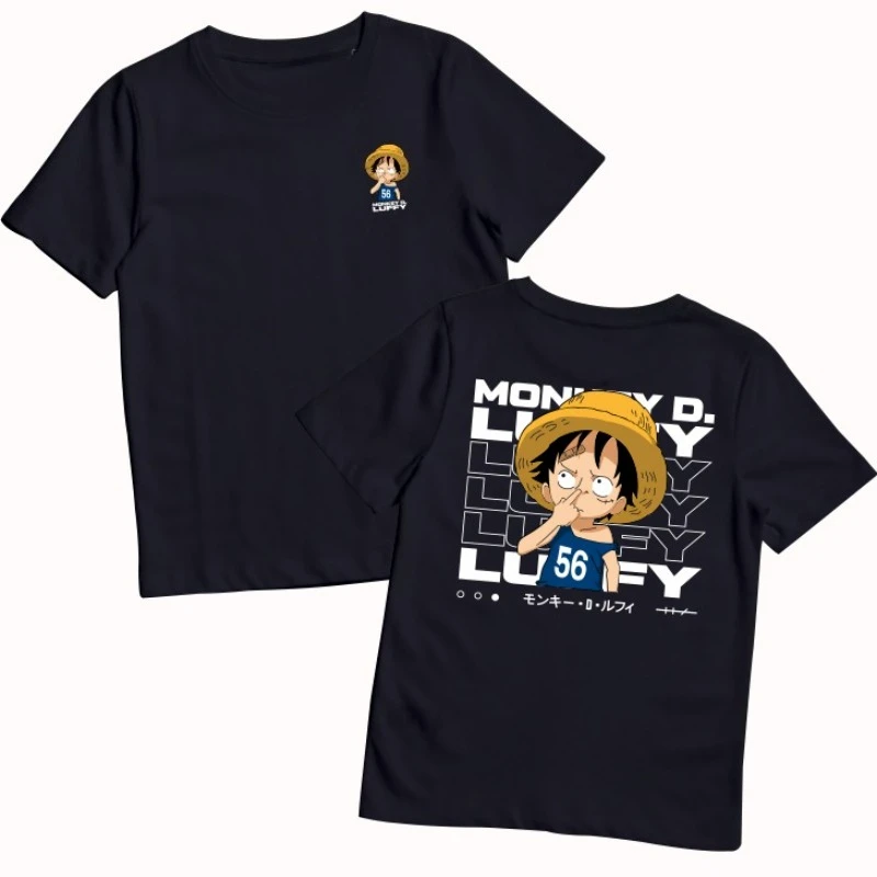 Мужская хлопковая футболка с короткими рукавами из японского аниме ONE PIECE, новая летняя модная мужская и женская уличная одежда в стиле ретро 
Мужская хлопковая футболка с короткими рукавами из японского аниме ONE PIECE, новая летняя модная мужская и женская уличная одежда в стиле ретро
