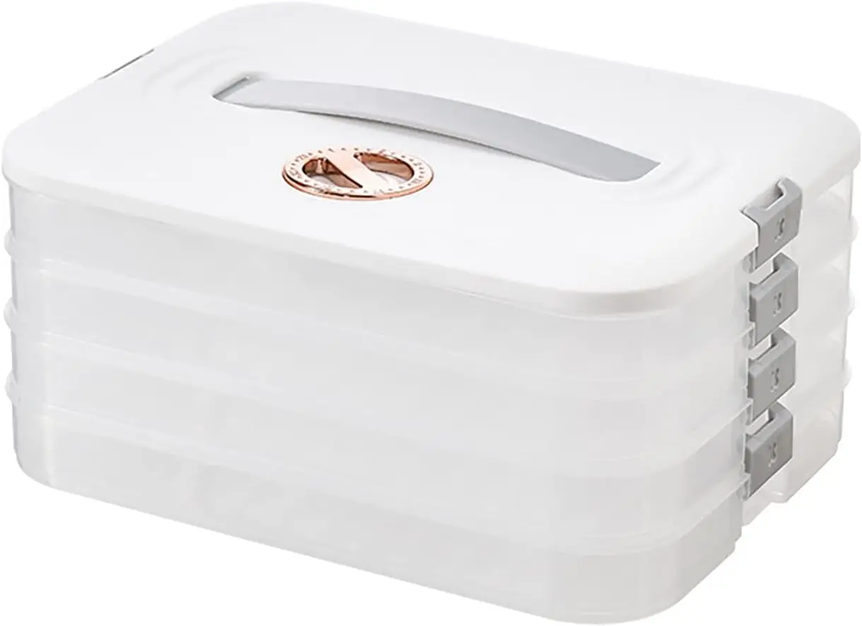 4-Layer Stackable Food Storage Containers with Lids, Good Sealing for Dumplings and More
4-Layer Stackable Food Storage Containers with Lids, Good Sealing for Dumplings and More