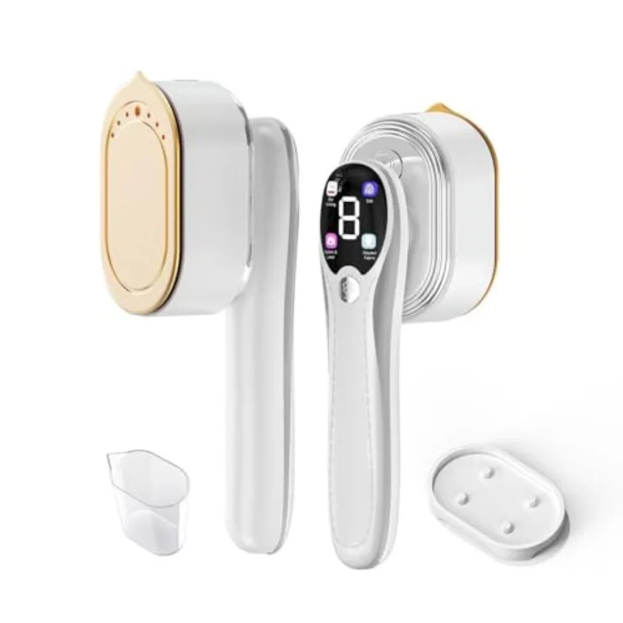 Handheld White Garment Steamer and Iron 2-in-1 Fast 10s Heat-Up Portable Clothes Steamer with LED Display 4 Smart Modes and Lea
Handheld White Garment Steamer and Iron 2-in-1 Fast 10s Heat-Up Portable Clothes Steamer with LED Display 4 Smart Modes and Lea