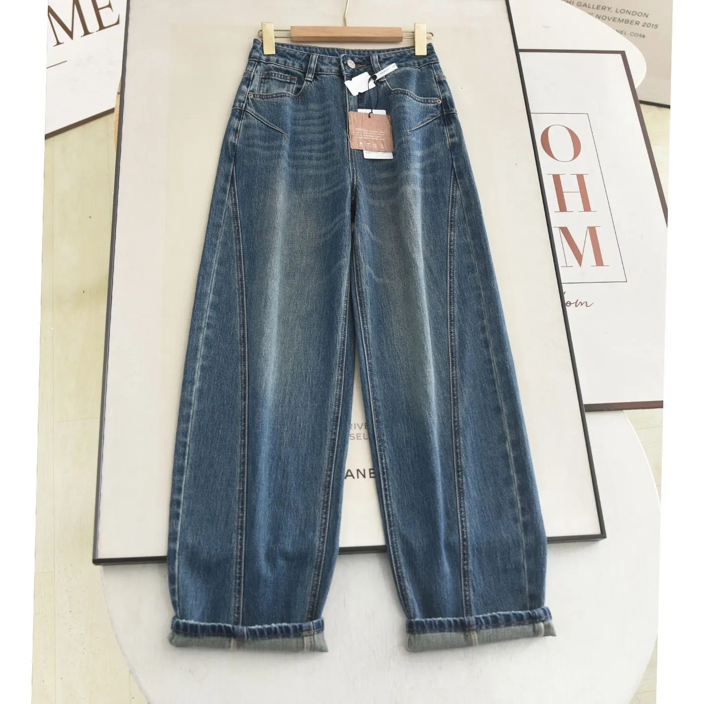 High Waist Wide Leg American Style Jeans Women's Spring 2026 Vintage Loose Fit Slimming Knife Denim Pants
High Waist Wide Leg American Style Jeans Women's Spring 2026 Vintage Loose Fit Slimming Knife Denim Pants