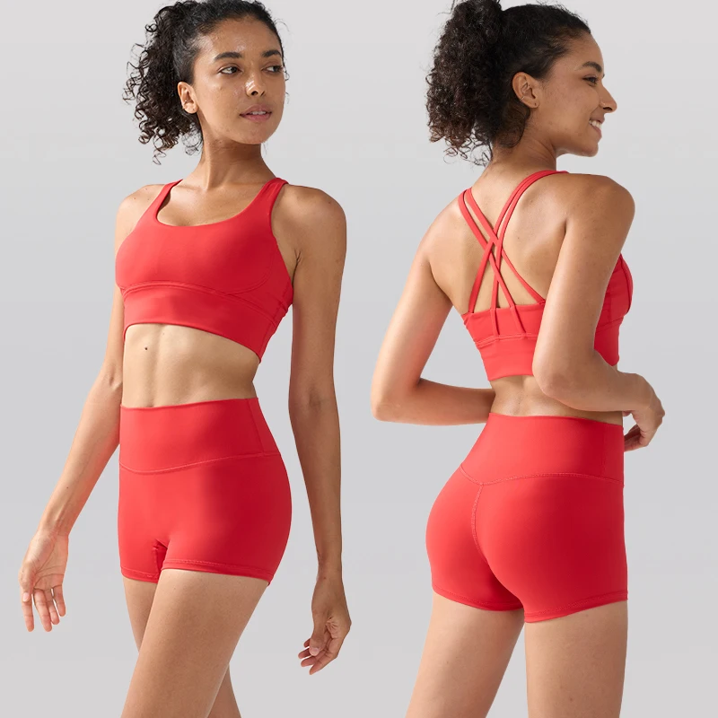 Yoga Running Solid Color 2 Pieces Set Cross Sport Bra With Shorts Suits Cycling Comprehensive Training Jog Sport Clothes♀️
Yoga Running Solid Color 2 Pieces Set Cross Sport Bra With Shorts Suits Cycling Comprehensive Training Jog Sport Clothes♀️