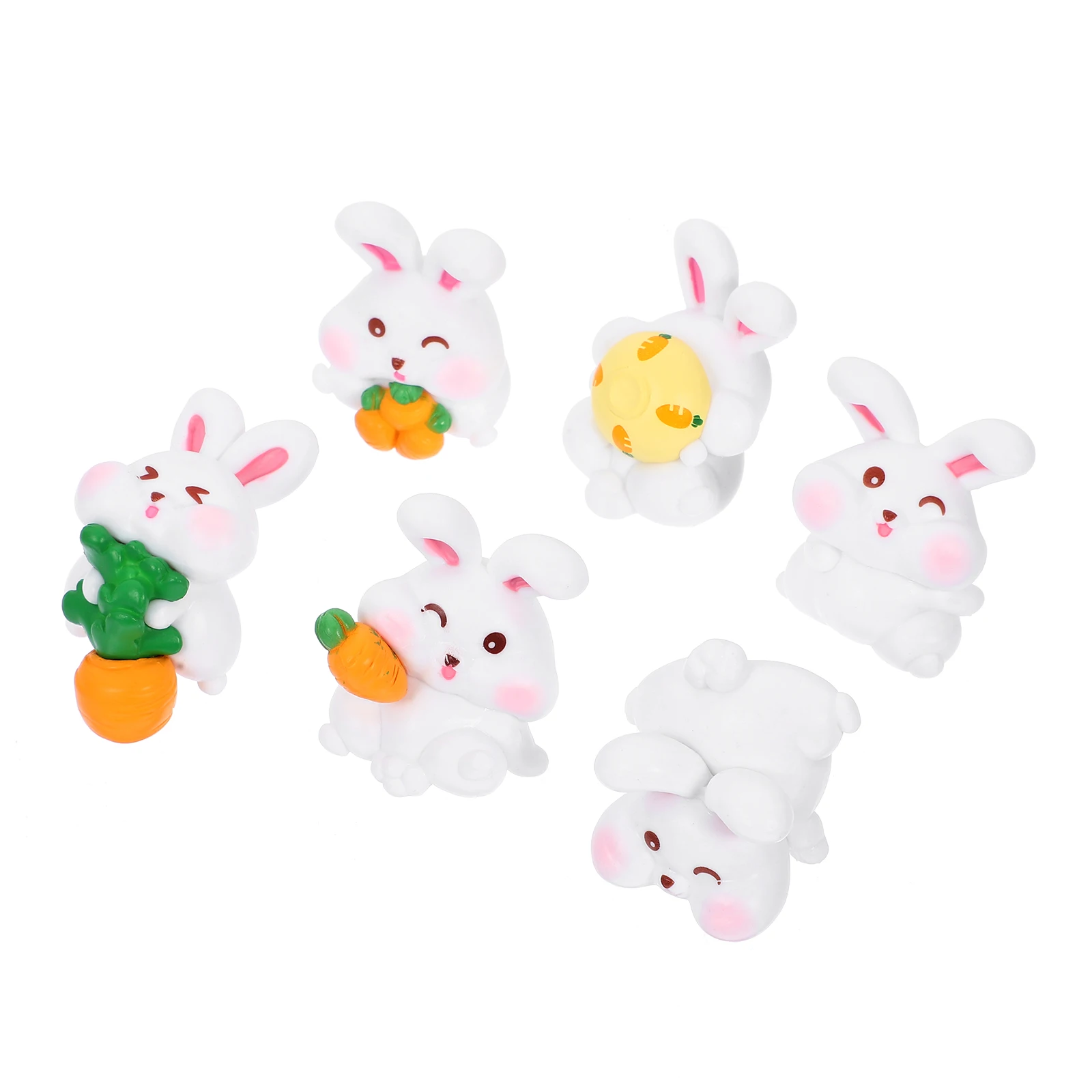 6pcs Creative Adornments Resin Craft Desktop Bunny Ornament Home Decor Living Room Bedroom Office Decoration Bunny Statue
6pcs Creative Adornments Resin Craft Desktop Bunny Ornament Home Decor Living Room Bedroom Office Decoration Bunny Statue