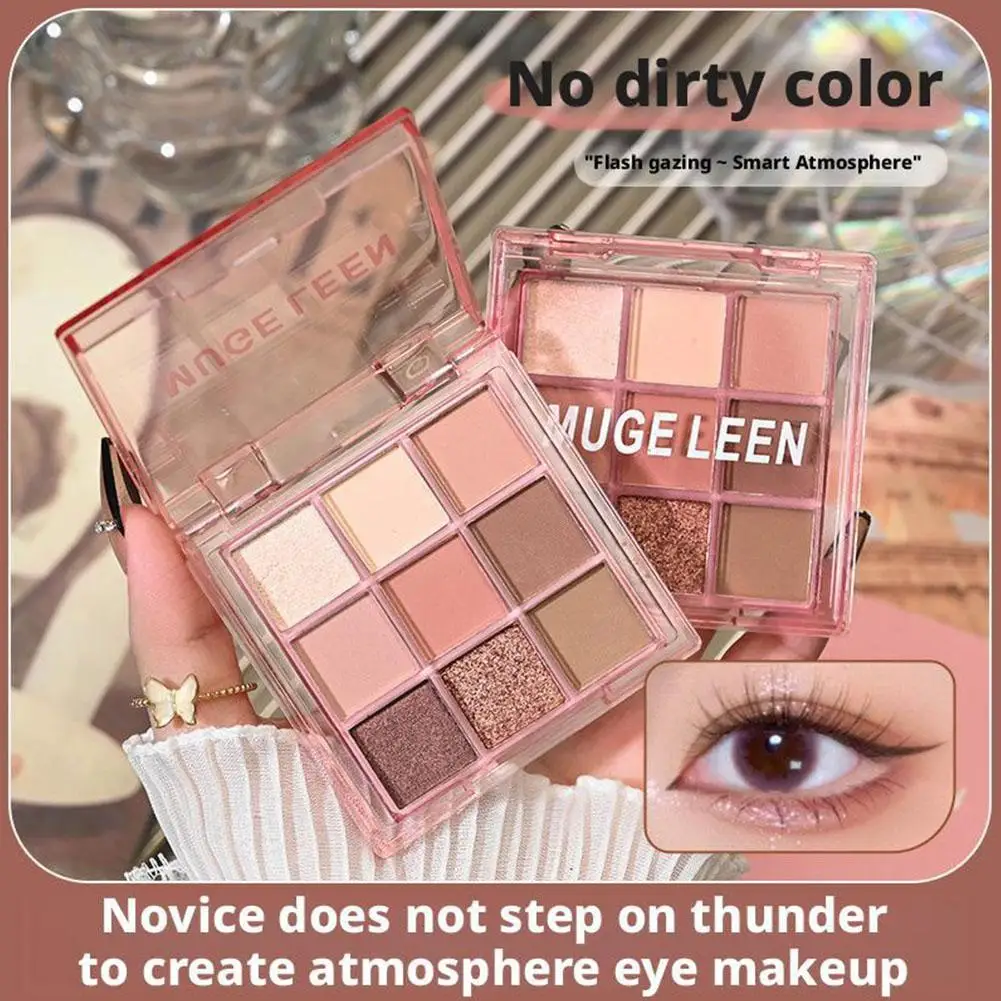 Nine-color Eyeshadow Palette Butter Orange Brown Matte Up Shiny Eyeshadow Eye Make Glitter Eye Long-lasting Shadow A5K0
Nine-color Eyeshadow Palette Butter Orange Brown Matte Up Shiny Eyeshadow Eye Make Glitter Eye Long-lasting Shadow A5K0