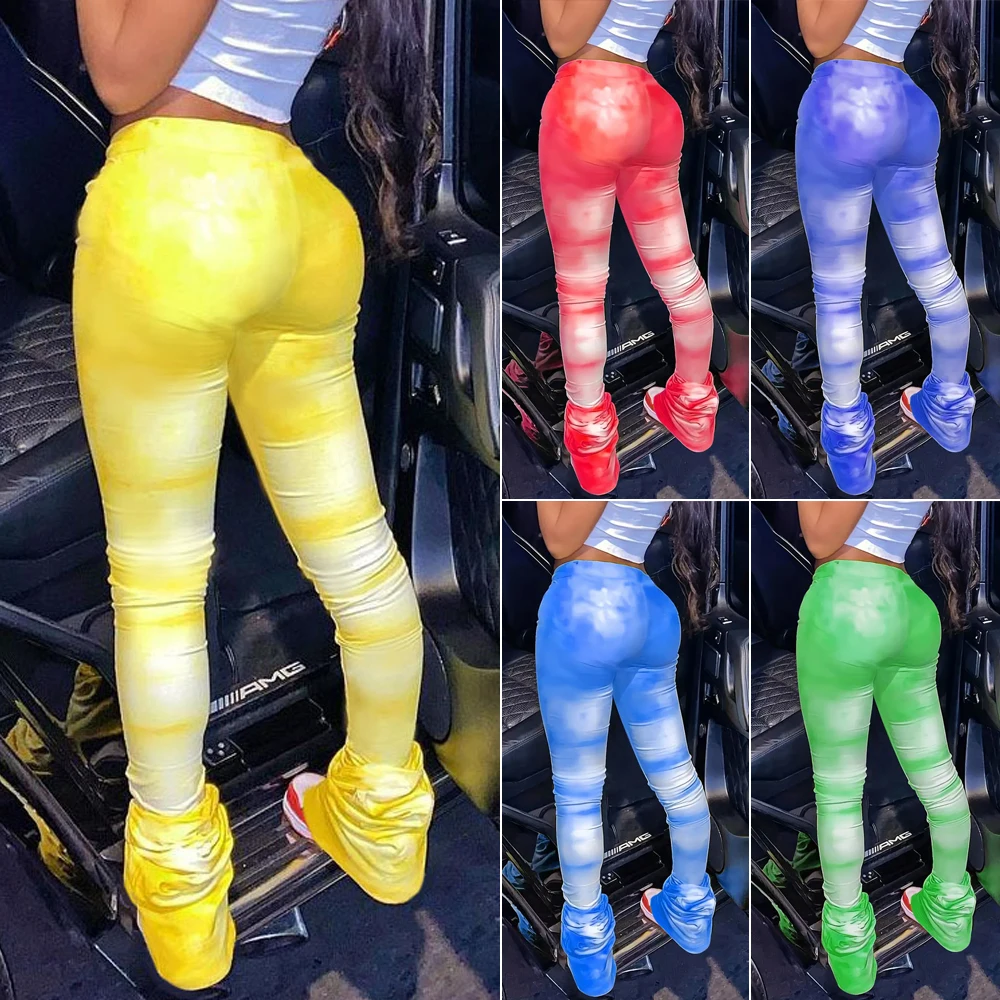 Tie Dye Pencil Pants Autumn Women's Slim Casual Pants Tight Elastic Small Leg Pants Fashion Trend Girl Street Dance Trousers
Tie Dye Pencil Pants Autumn Women's Slim Casual Pants Tight Elastic Small Leg Pants Fashion Trend Girl Street Dance Trousers