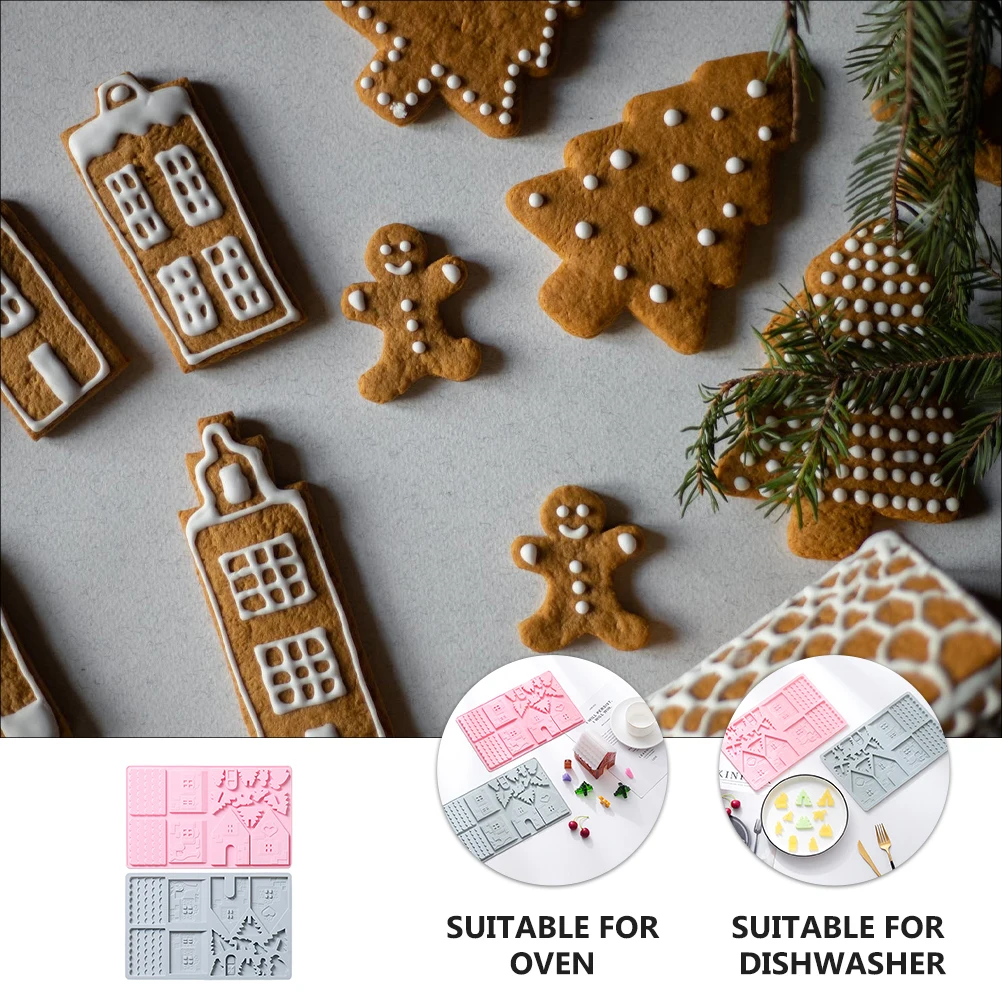 2Pcs Silicone Baking Mold Christmas Gingerbread Cake Mold DIY Chocolate Fondant Biscuit Making Tool Food Making Mould
2Pcs Silicone Baking Mold Christmas Gingerbread Cake Mold DIY Chocolate Fondant Biscuit Making Tool Food Making Mould