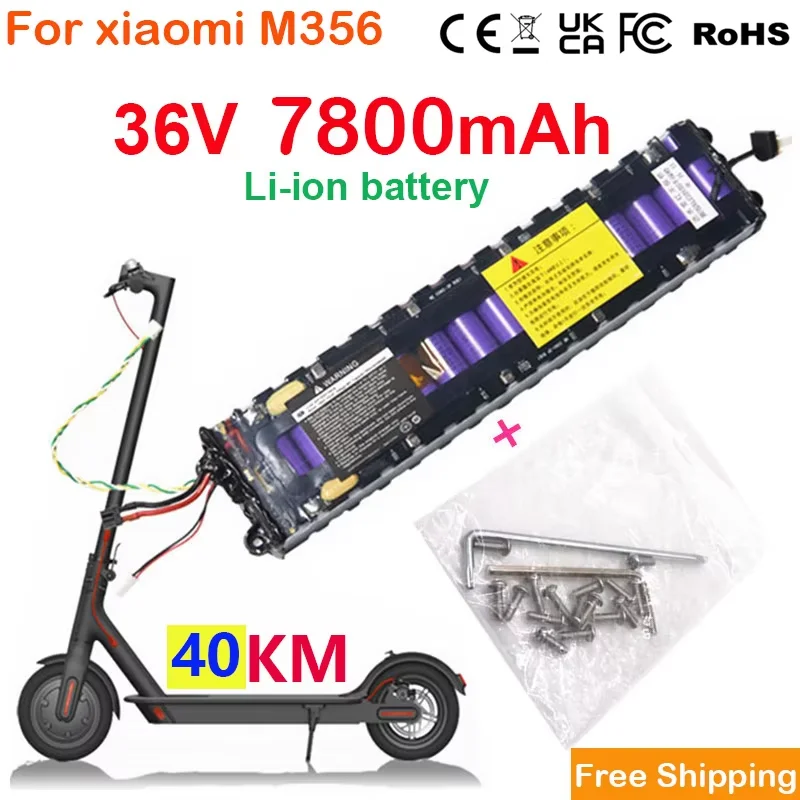2025 New Original 36V 7800mAh Battery for Xiaomi M365 M356 M356Pro Special Battery Pack 36V Li-ion Battery Riding 40km Diy 18650
2025 New Original 36V 7800mAh Battery for Xiaomi M365 M356 M356Pro Special Battery Pack 36V Li-ion Battery Riding 40km Diy 18650