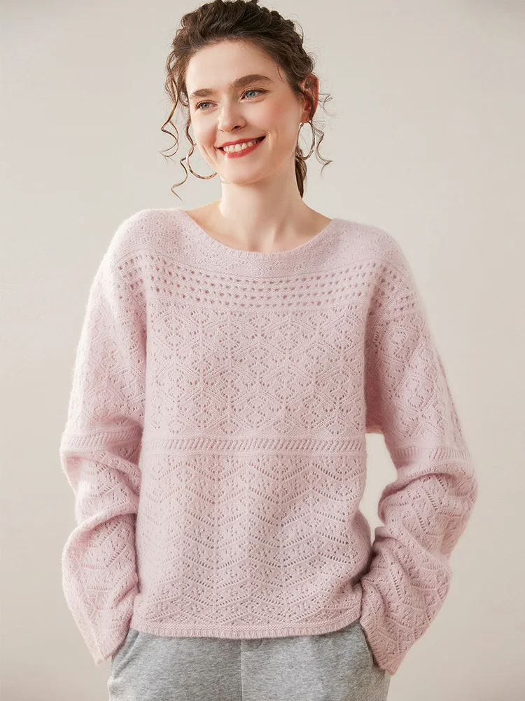 TLOML New Women's 100% Cashmere Sweater O-neck Hollowed-out Thick Pullover Autumn Winter Soft Warm Casual Cashmere Knitwear Tops
TLOML New Women's 100% Cashmere Sweater O-neck Hollowed-out Thick Pullover Autumn Winter Soft Warm Casual Cashmere Knitwear Tops