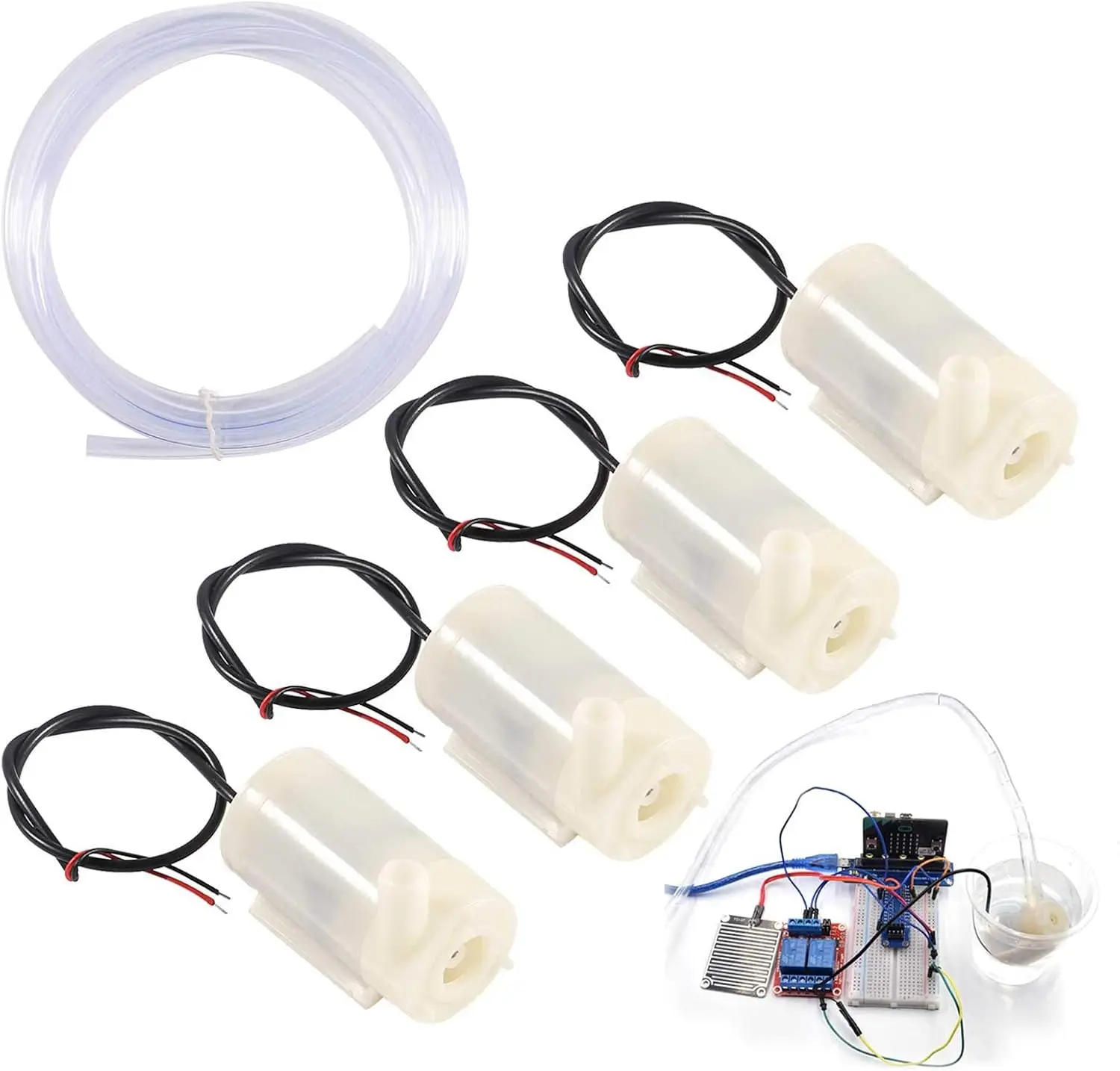4PCS DC 3V 5V Micro Submersible Mini Water Pump for Aquariums Fish Tank Pond Fountain Hydroponics Garden with 2M Flexible Tube
4PCS DC 3V 5V Micro Submersible Mini Water Pump for Aquariums Fish Tank Pond Fountain Hydroponics Garden with 2M Flexible Tube