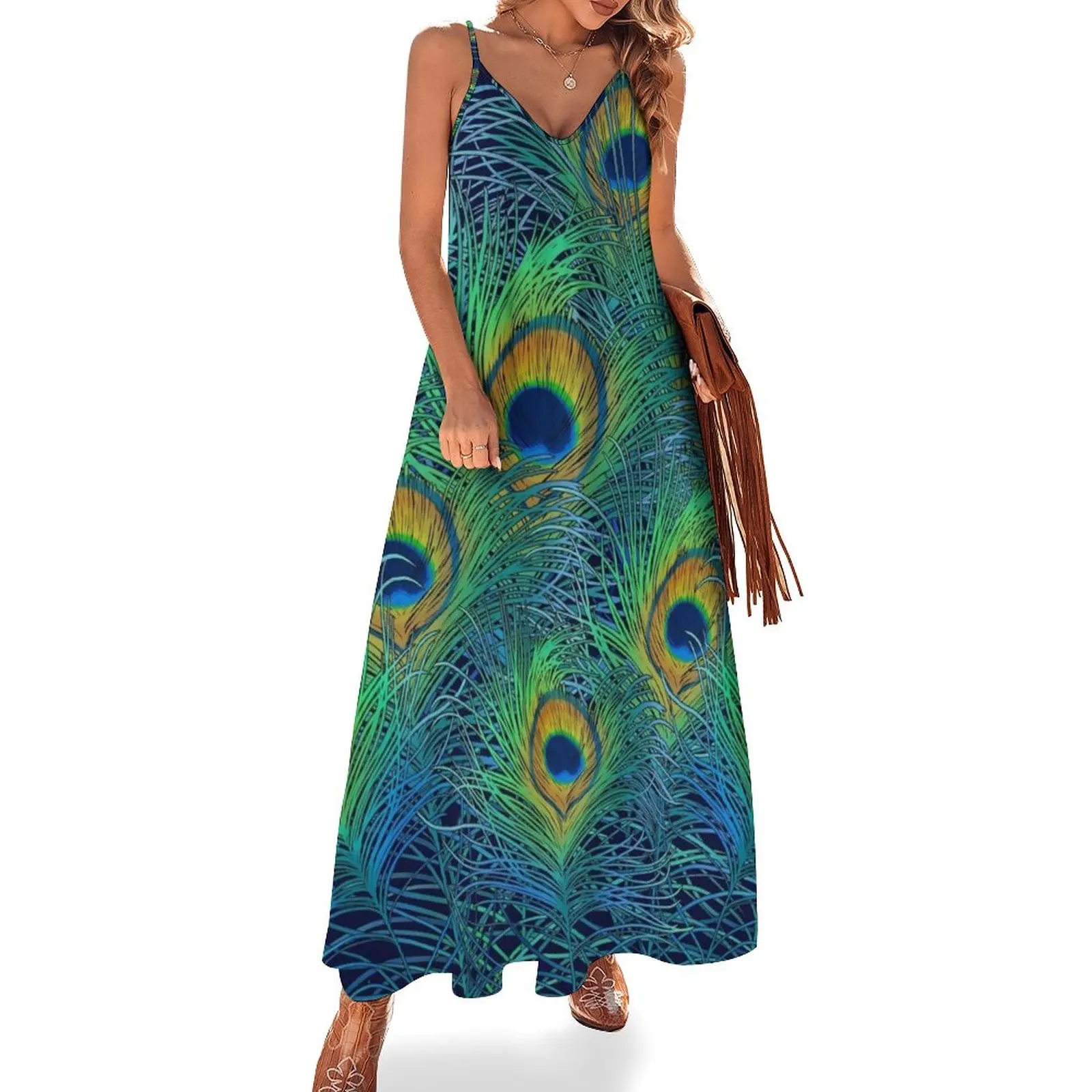 peacock pattern for women Sleeveless Dress luxury woman party dress Dress for girls
peacock pattern for women Sleeveless Dress luxury woman party dress Dress for girls