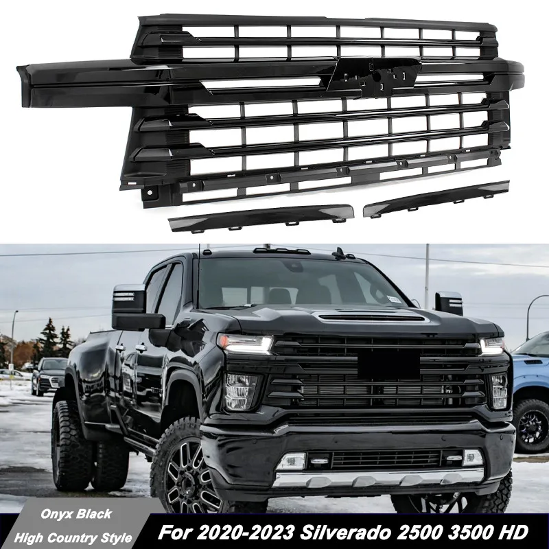 Onyx Black Front Grille Assembly For Silverado 2500 3500 HD 2020 2021 2022 2023 High Country LT LTZ High Country Crew Cab Pickup
Onyx Black Front Grille Assembly For Silverado 2500 3500 HD 2020 2021 2022 2023 High Country LT LTZ High Country Crew Cab Pickup