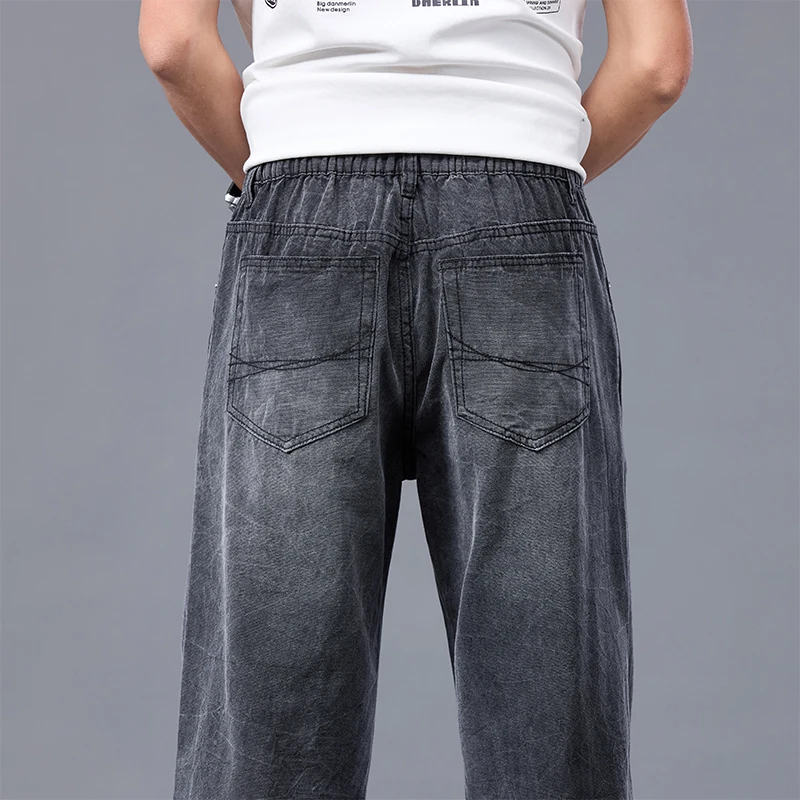 Men's Casual Straight Fit Jeans Elastic Waist Water Wash Breathable Durable Summer Spring Loose Fit Streetwear Fashion Trousers
Men's Casual Straight Fit Jeans Elastic Waist Water Wash Breathable Durable Summer Spring Loose Fit Streetwear Fashion Trousers