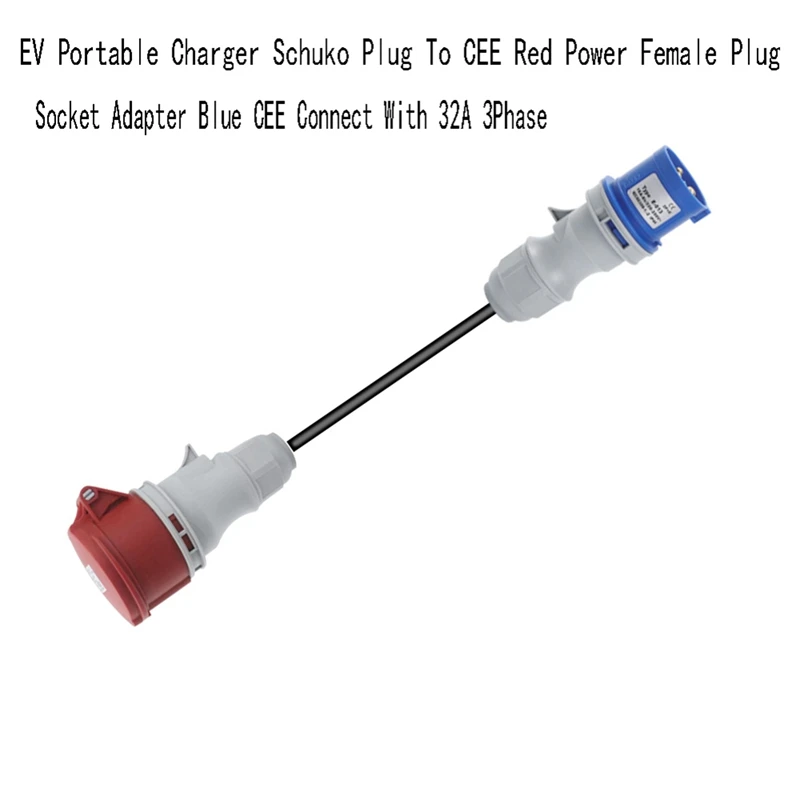 Daily EV Portable Charger Schuko Plug To CEE Red Power Female Plug Socket Adapter Blue CEE Connect With 32A 3Phase
Daily EV Portable Charger Schuko Plug To CEE Red Power Female Plug Socket Adapter Blue CEE Connect With 32A 3Phase
