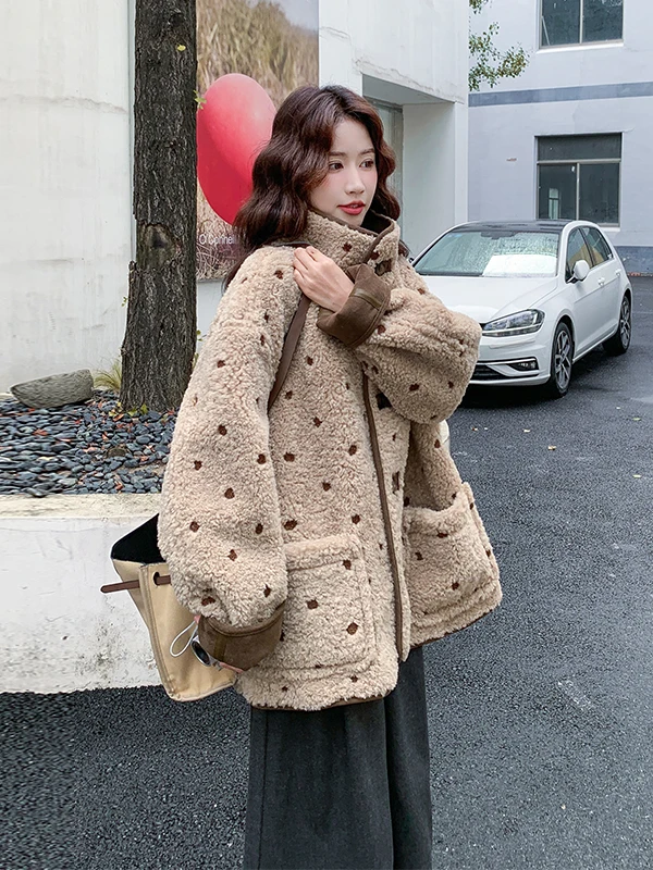 Double-Sided Wear Lamb Fur Jaet Women's ort Thiened Warm Cotton Coat Autumn Winter New Sle Commute Sle Straight Cut
Double-Sided Wear Lamb Fur Jaet Women's ort Thiened Warm Cotton Coat Autumn Winter New Sle Commute Sle Straight Cut