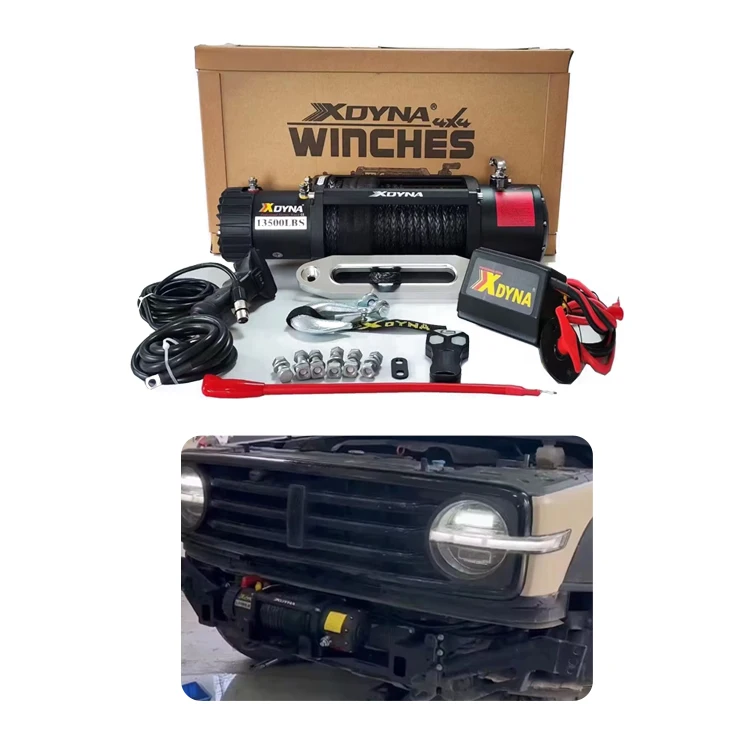 New Manufacturer Sells Electric Winches for Jeeps Xdyna 12V 13500 Lbs Waterproof Load Capacity Synthetic Rope Electric Winch
New Manufacturer Sells Electric Winches for Jeeps Xdyna 12V 13500 Lbs Waterproof Load Capacity Synthetic Rope Electric Winch