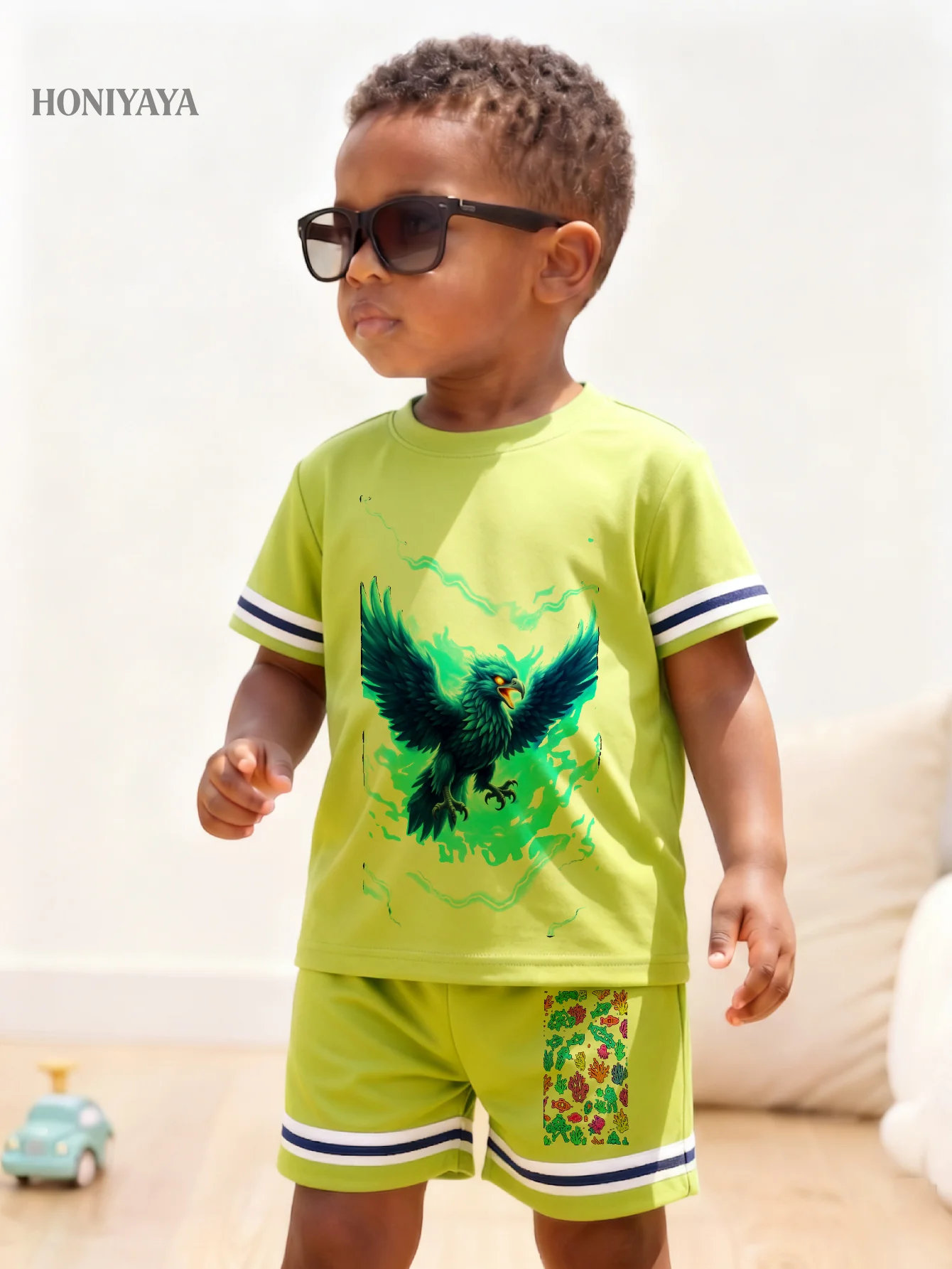 2 Pcs Baby Boy Clothes Summer Adventure Outfit Eagle Print Active Playwear Happy Child Outdoor Fun Vibrant Green Set For Joyful
2 Pcs Baby Boy Clothes Summer Adventure Outfit Eagle Print Active Playwear Happy Child Outdoor Fun Vibrant Green Set For Joyful
